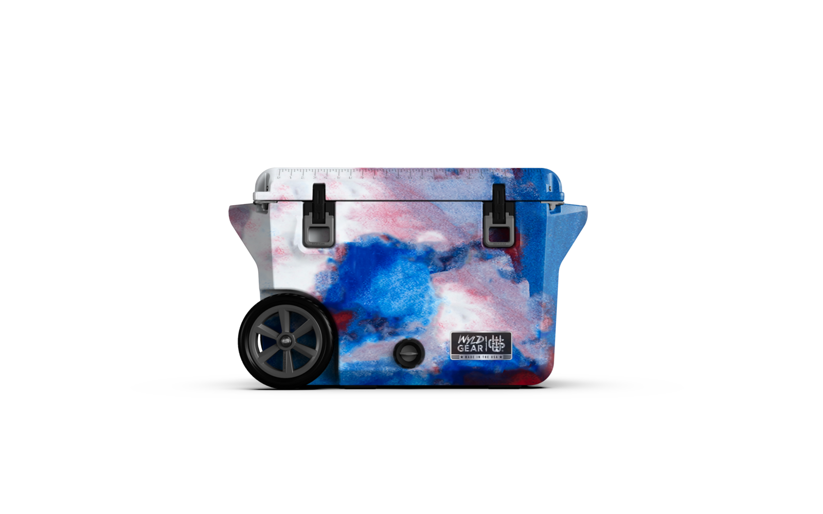 Image of Wyld Gear 50-Qt. Wheeled Hard Cooler - Red/White/Blue