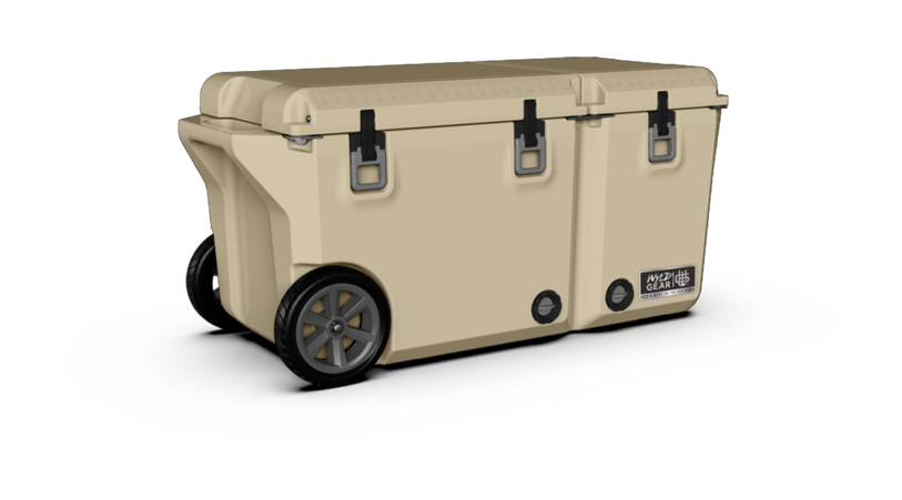 Image of Wyld Gear 90-Qt. Divided Wheeled Hard Cooler - Tan