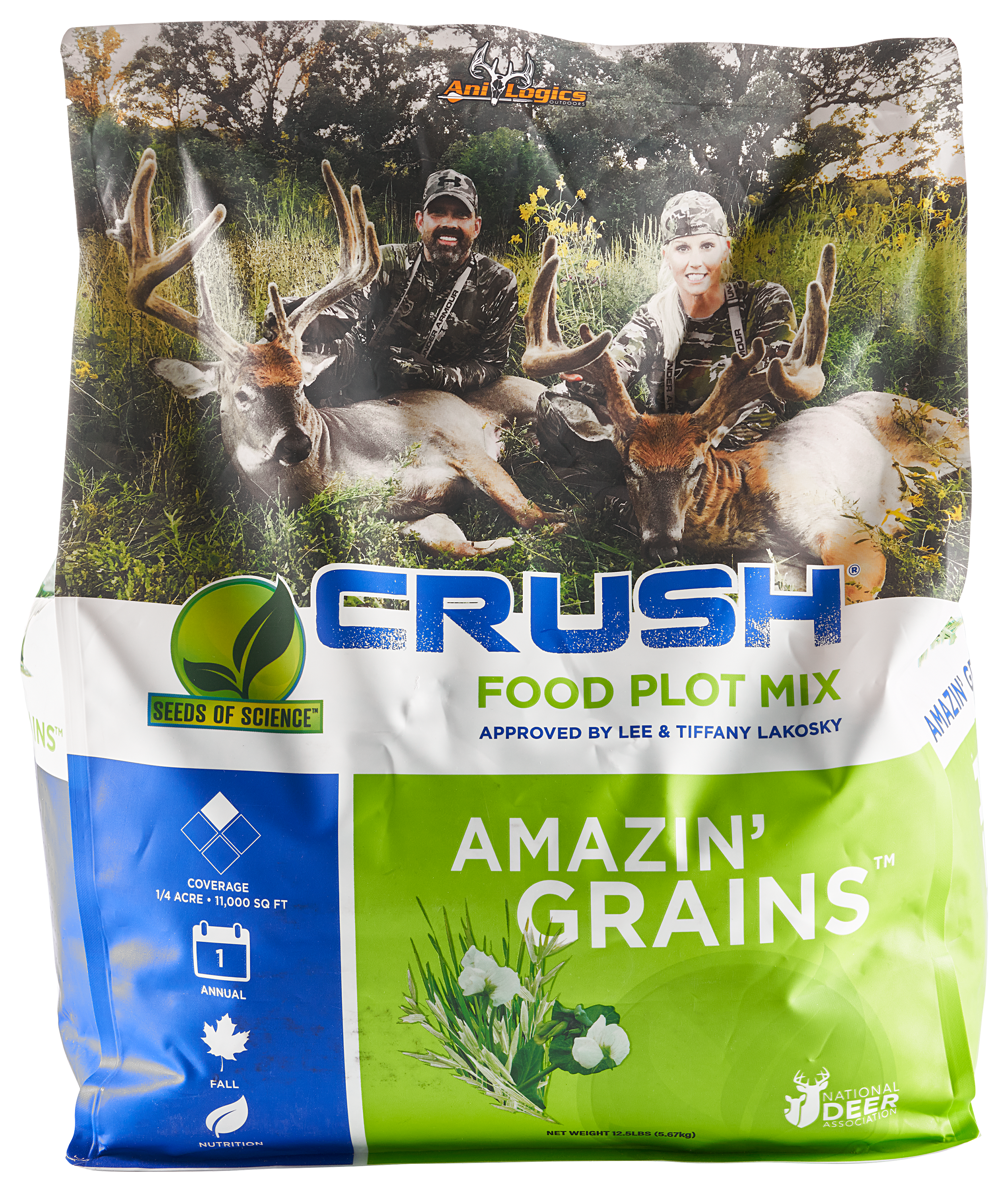 Ani-Logics CRUSH Seeds of Science Amazin' Grains Food Plot Mix - 12.5 lbs. - 1/4 acre