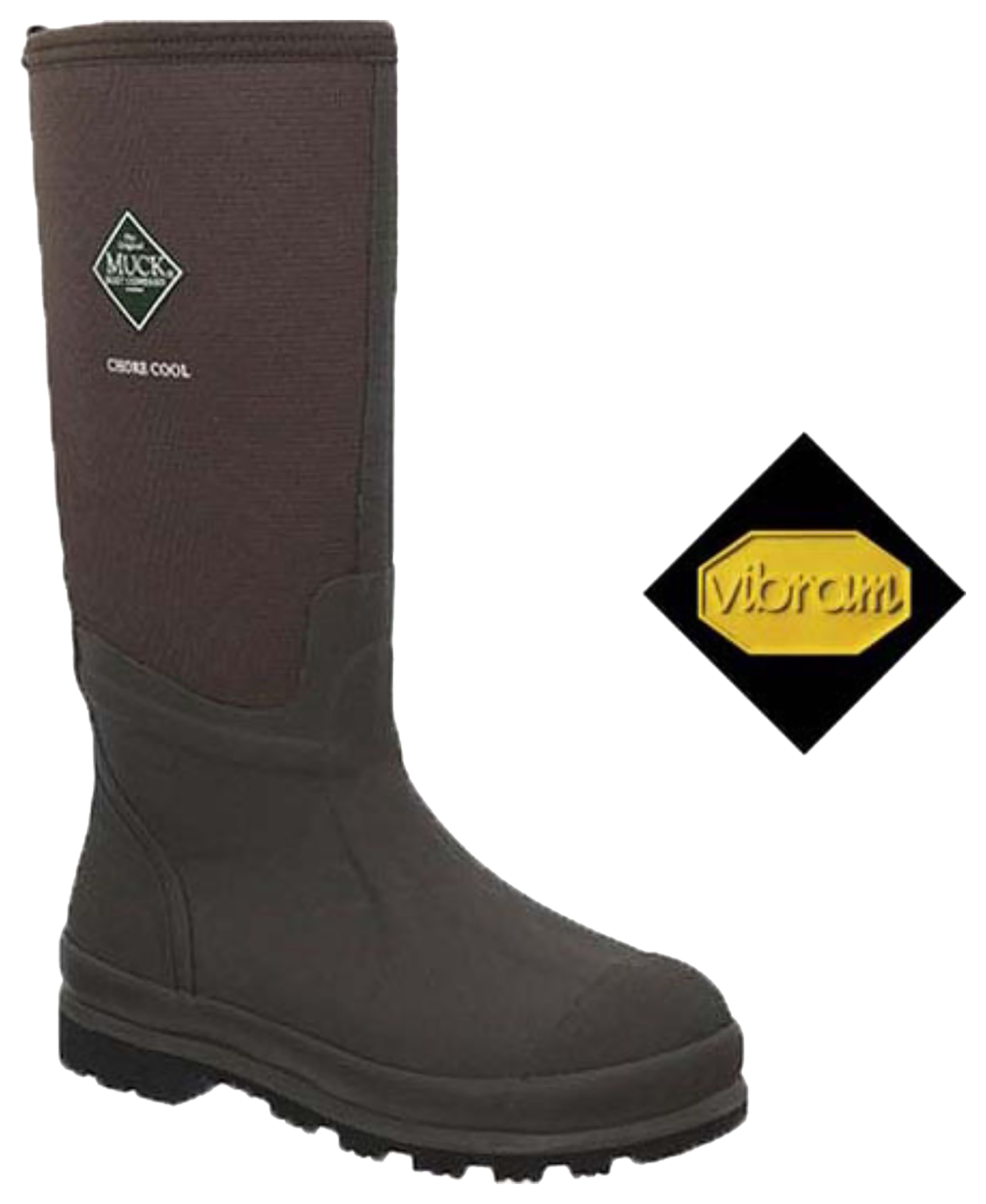 Image of The Original Muck Boot Company Chore Tall XpressCool Rubber Boots for Men - Brown - 6M