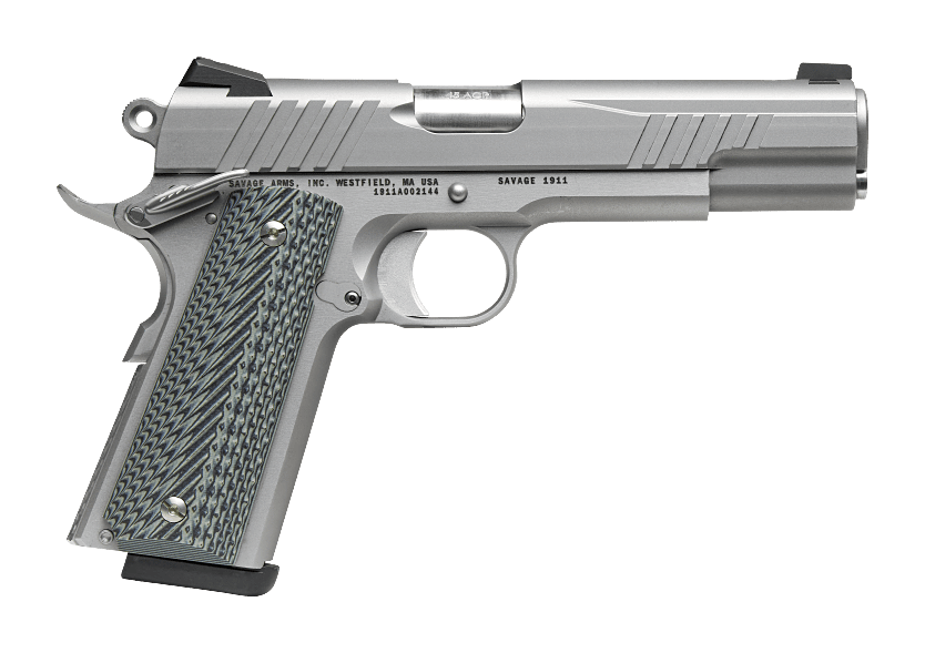 Savage Arms 1911 GovernmentStyle Ambidextrous SemiAuto Pistol 45 Auto  Silver