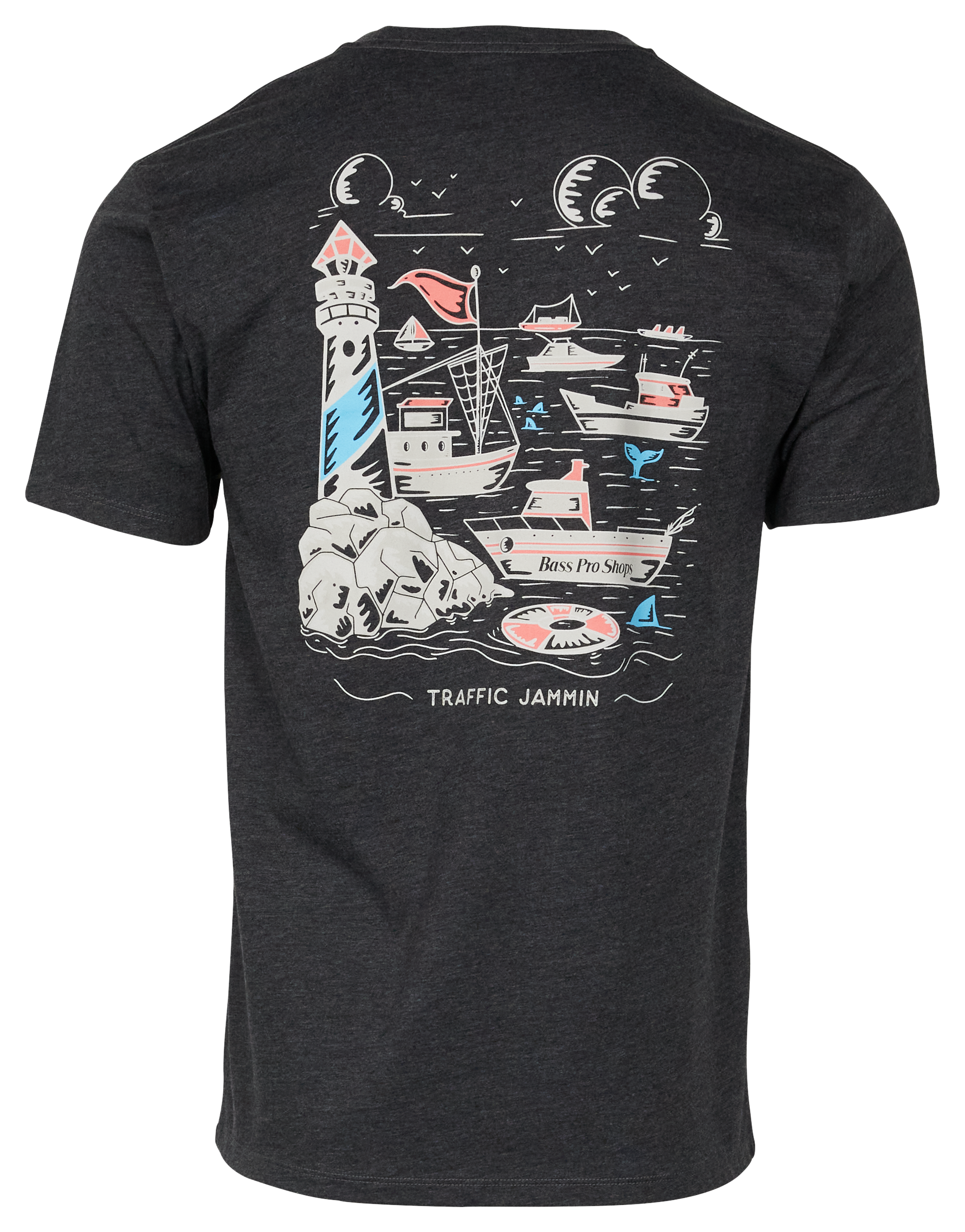 Bass Pro Shops Atlantic City Traffic Jammin Graphic Short-Sleeve T-Shirt - Charcoal Heather - L