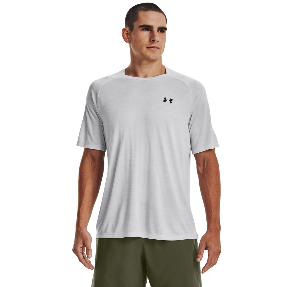 Image of Under Armour Tech 2.0 Tiger Short-Sleeve Shirt for Men - Halo Gray/Black - 4XL