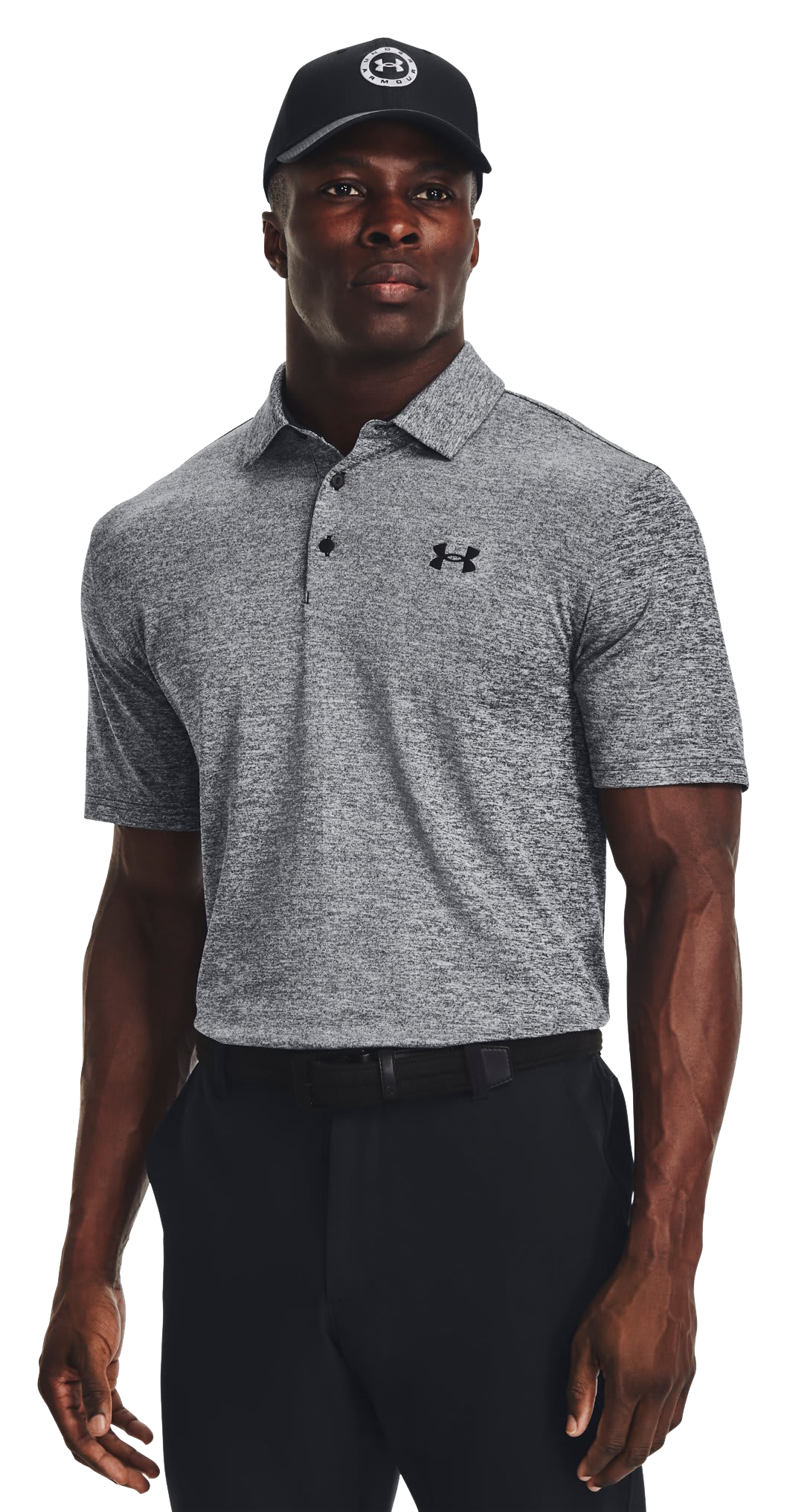 Under Armour Playoff 3.0 Short-Sleeve Polo for Men - Black/White