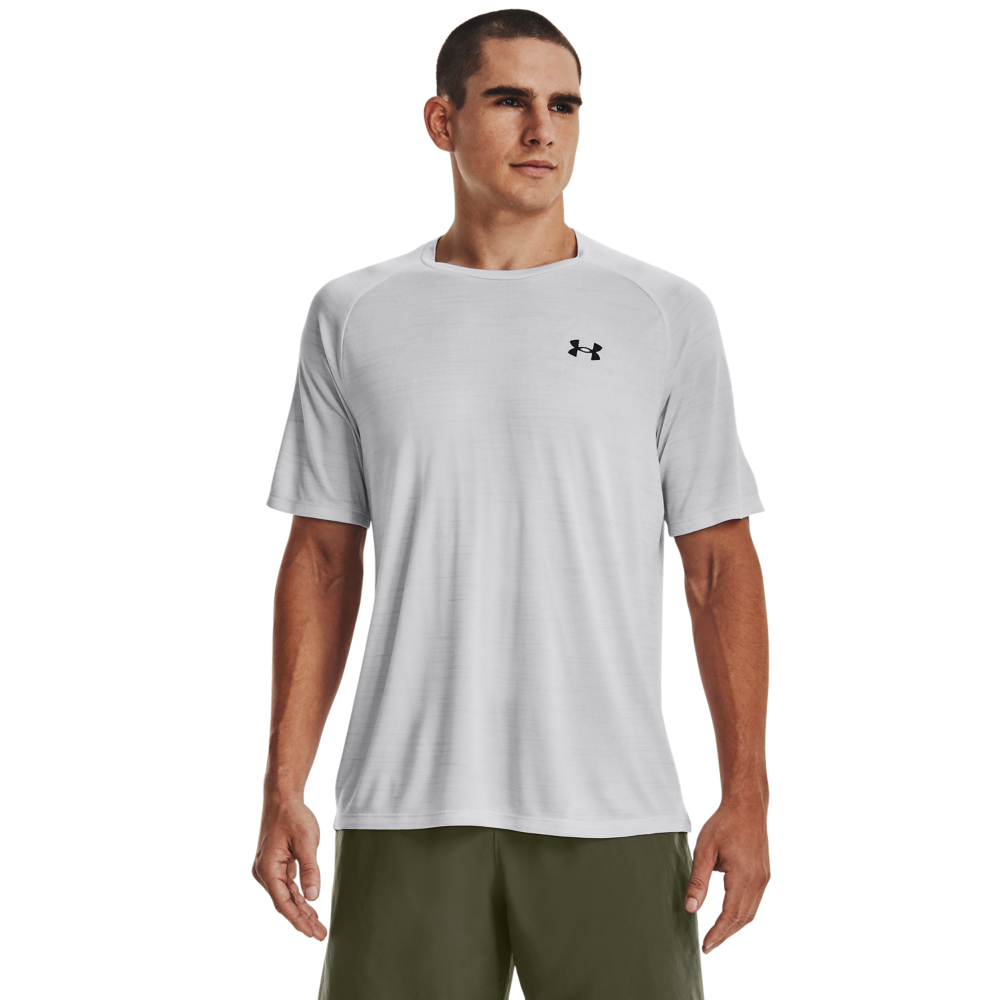 Under Armour Tech 2.0 Tiger Short-Sleeve Shirt for Men - Halo Gray/Black - XS
