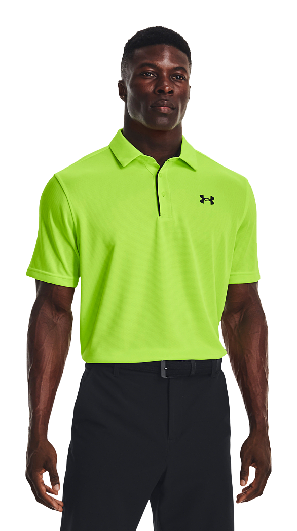 Image of Under Armour Tech Short-Sleeve Polo - Lime Surge/Black