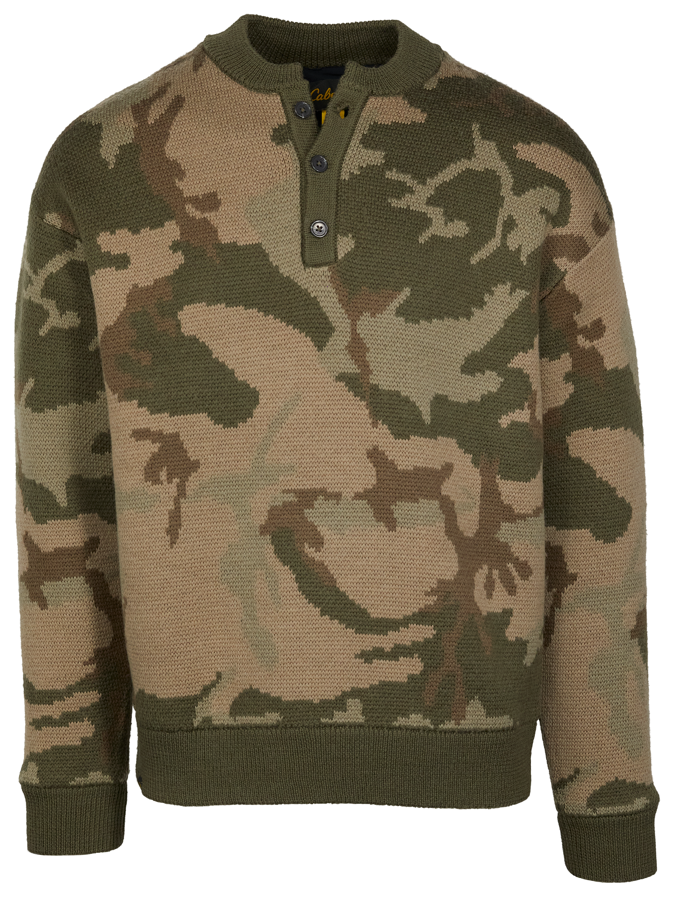 Image of Cabela's Windshear Camo Long-Sleeve Sweater for Men - Cabela's Outfitter Camo - M