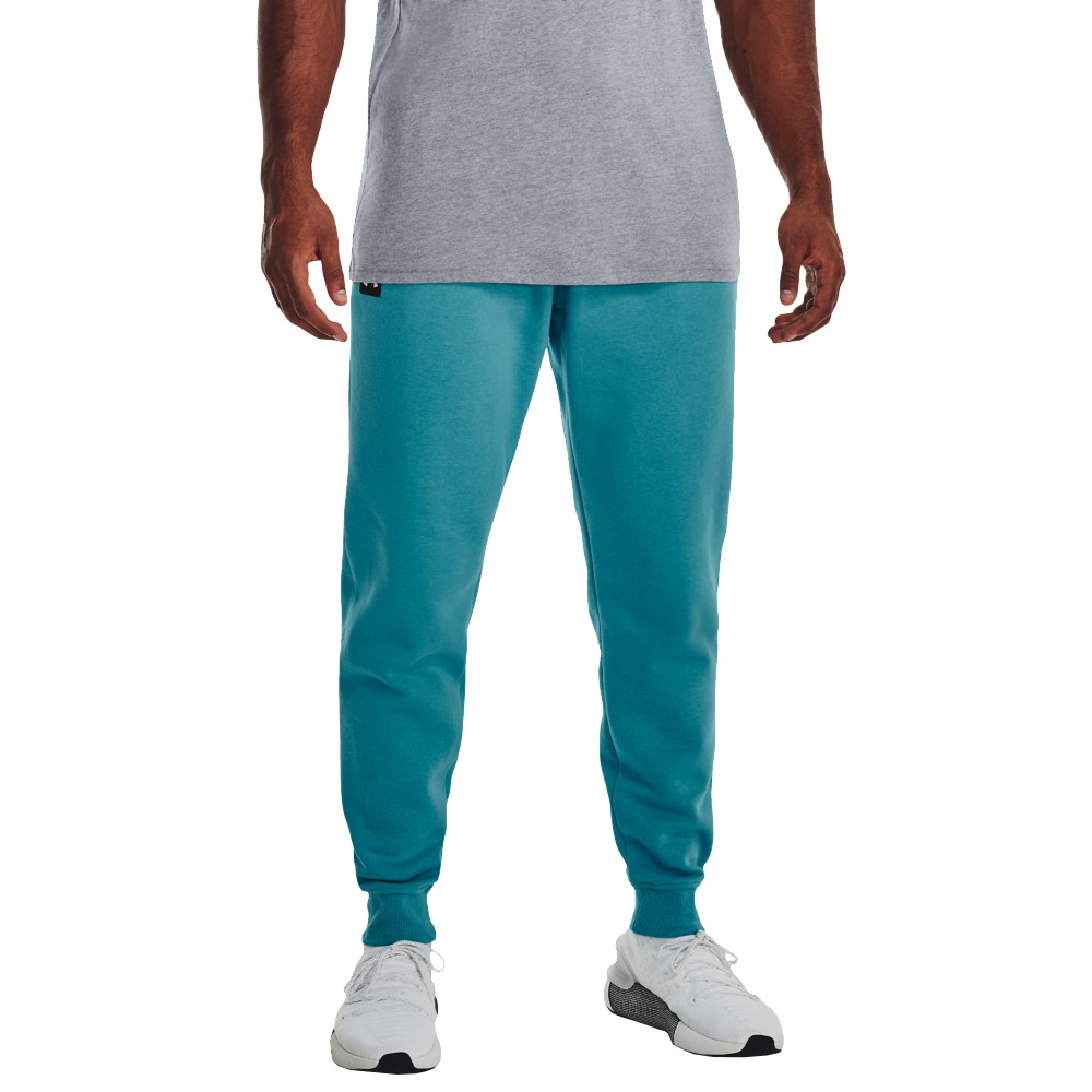 Image of Under Armour Rival Fleece Joggers for Men - Glacier Blue/Onyx White - XL