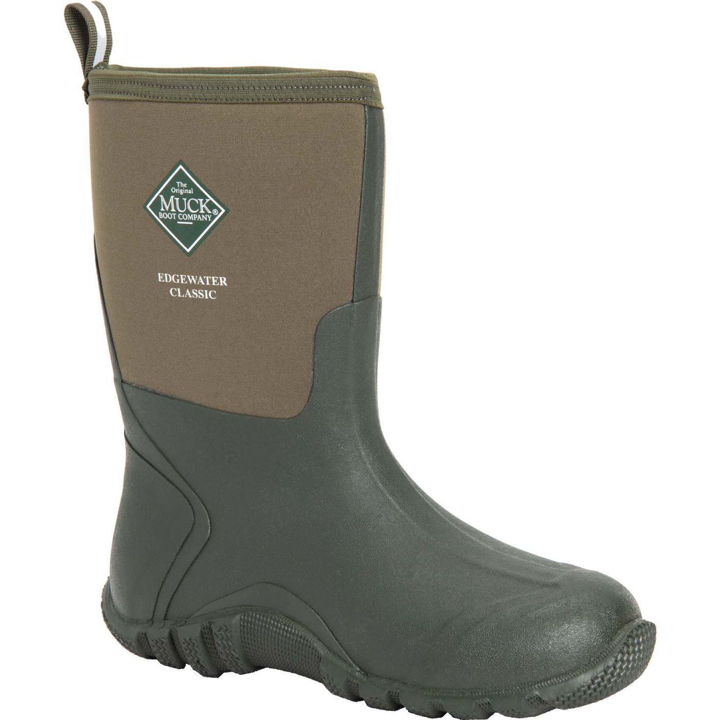 Image of The Original Muck Boot Company Edgewater Classic Mid Rubber Boots for Men - Green - 6M