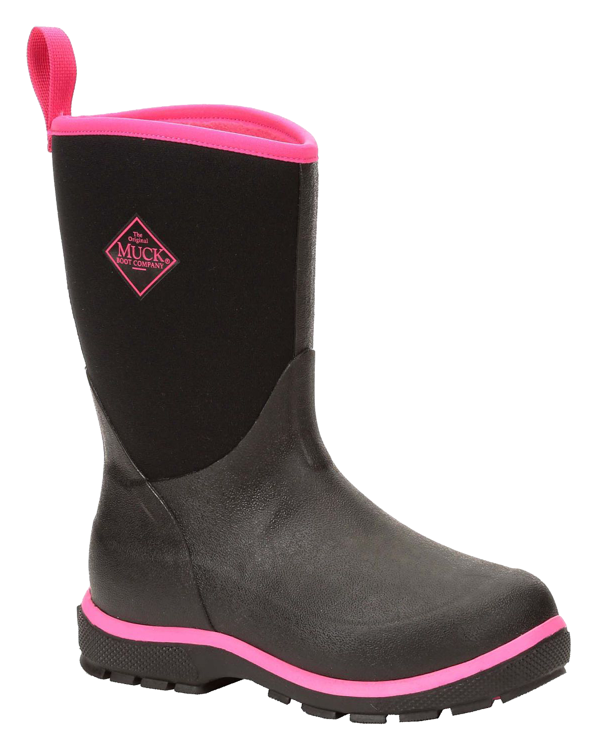 Image of The Original Muck Boot Company Element Rubber Boots for Kids - Black/Pink - 7 Toddler