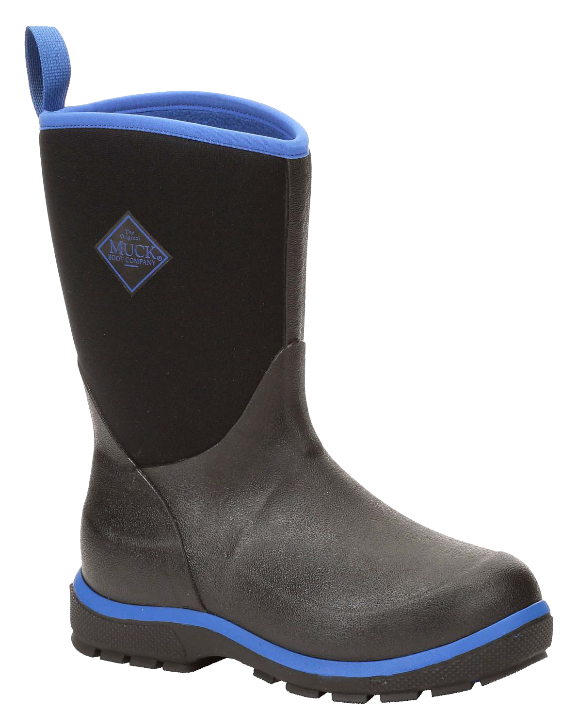 Image of The Original Muck Boot Company Element Rubber Boots for Kids - Black/Blue - 8 Toddler