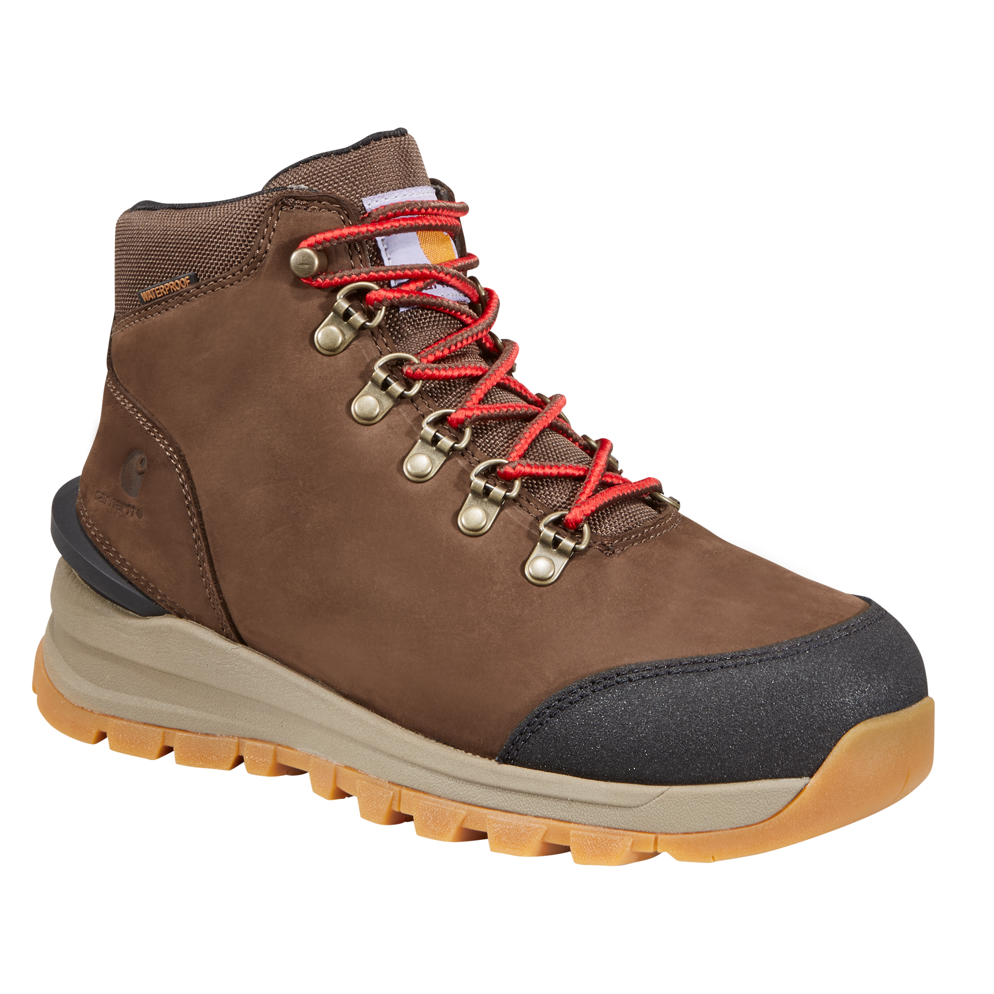 Image of Carhartt Gilmore Waterproof Alloy Toe Work Boots for Ladies - Dark Brown Nubuck - 6.5M