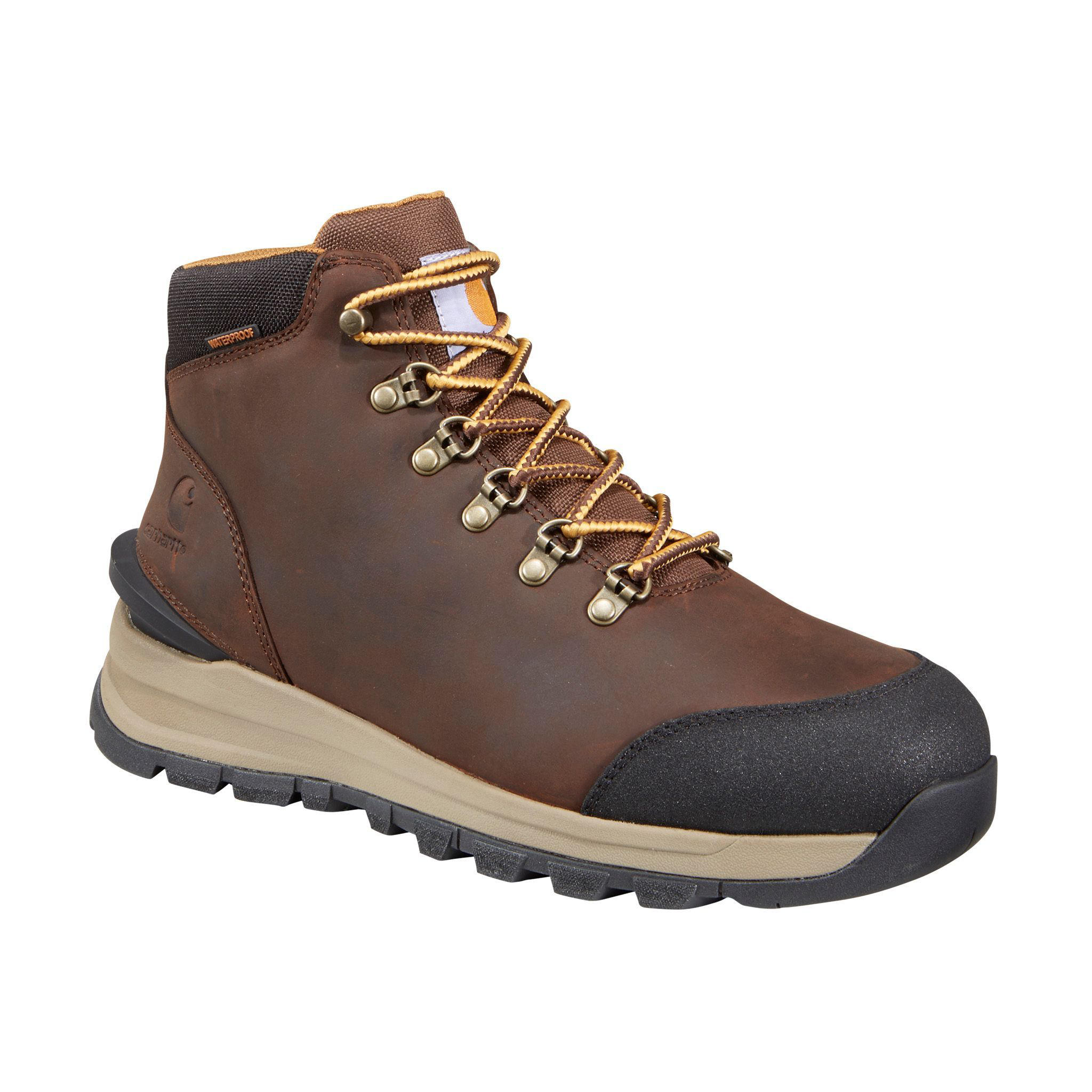 Image of Carhartt Gilmore Waterproof Hiking Boots for Men - Dark Brown Oil Tanned - 11M