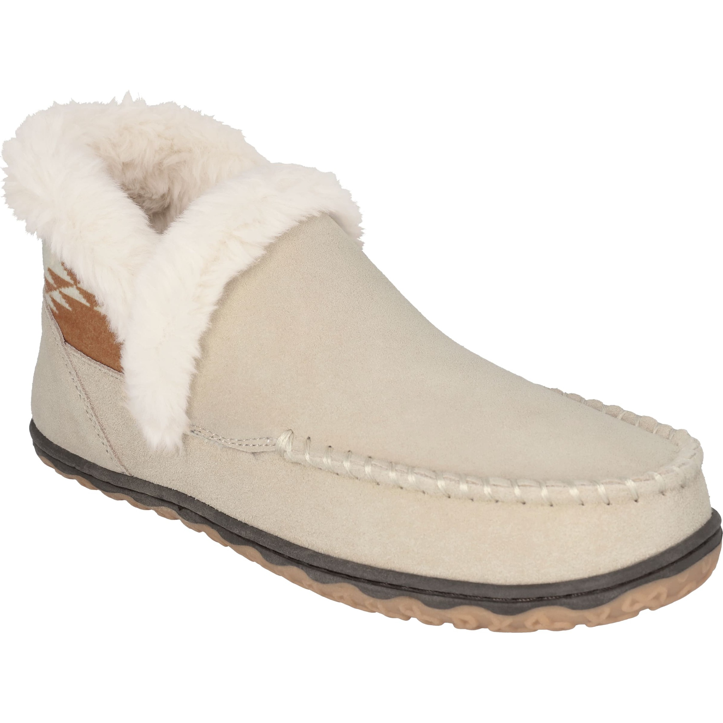 NATURAL REFLECTIONS Fur Collar Ankle Moccasins