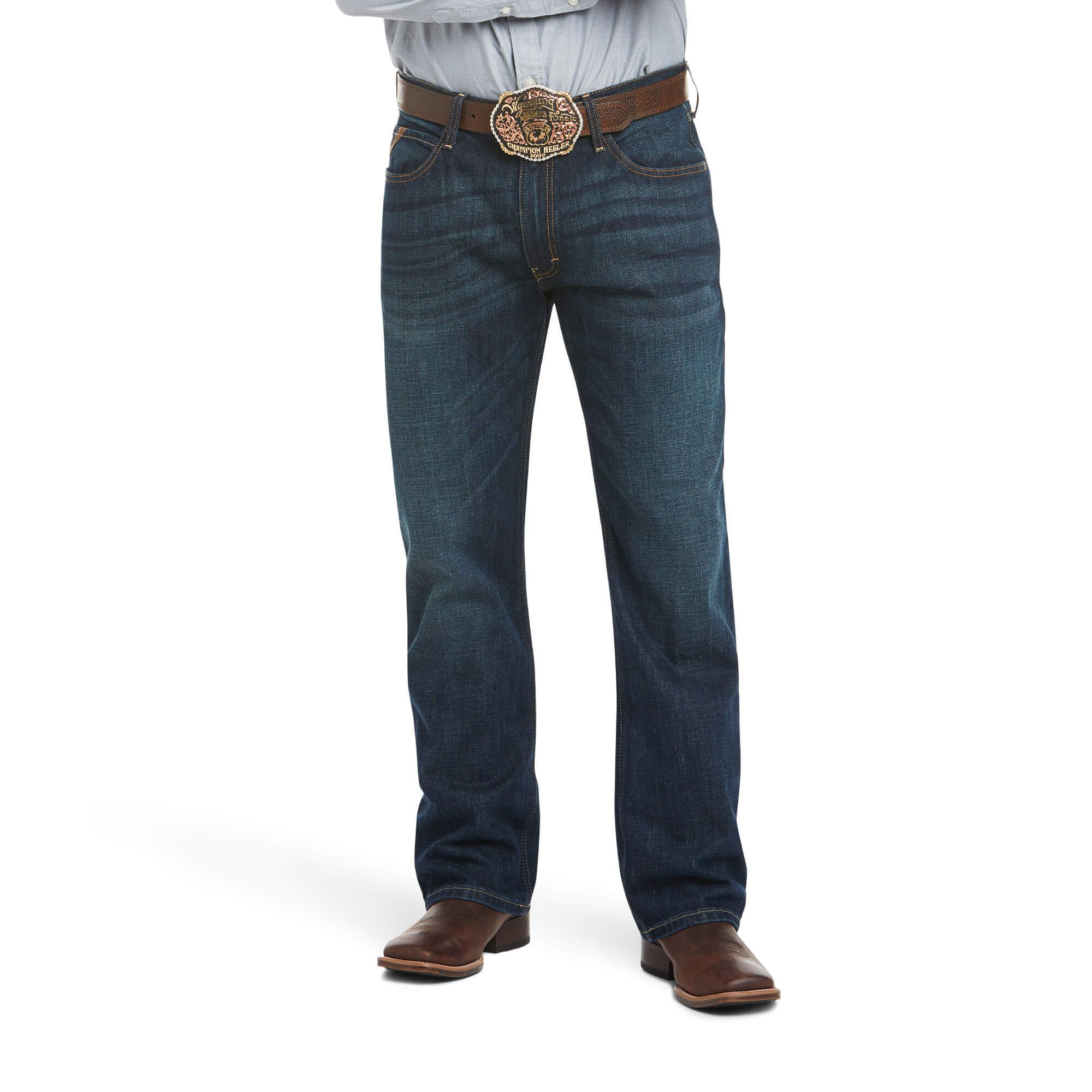 Image of Ariat M4 Low Rise Legacy Boot Cut Jeans for Men - Roadhouse - 42x36