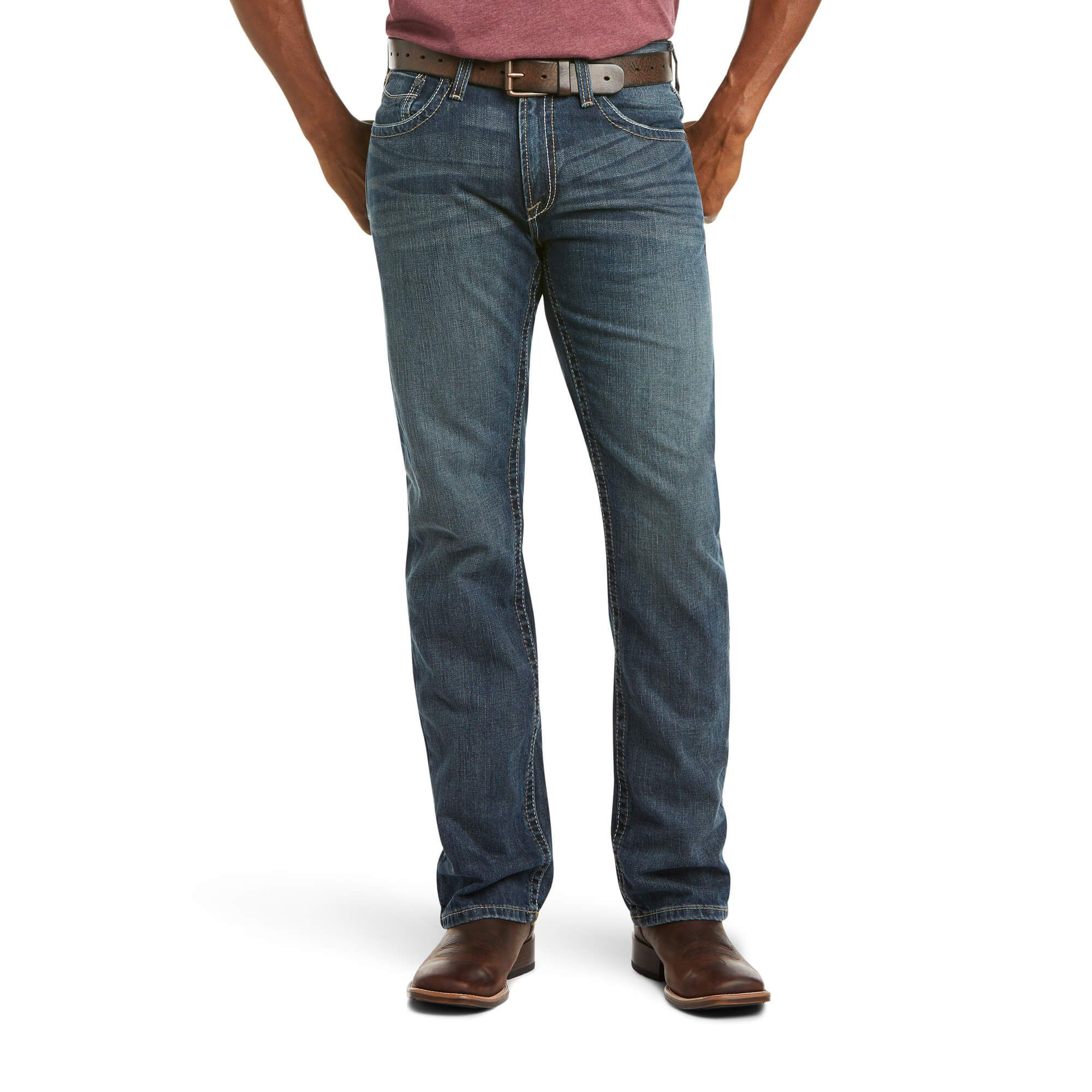 Ariat M5 Slim Deadrun Stackable Straight-Leg Jeans for Men - Deadrun - 36x36
