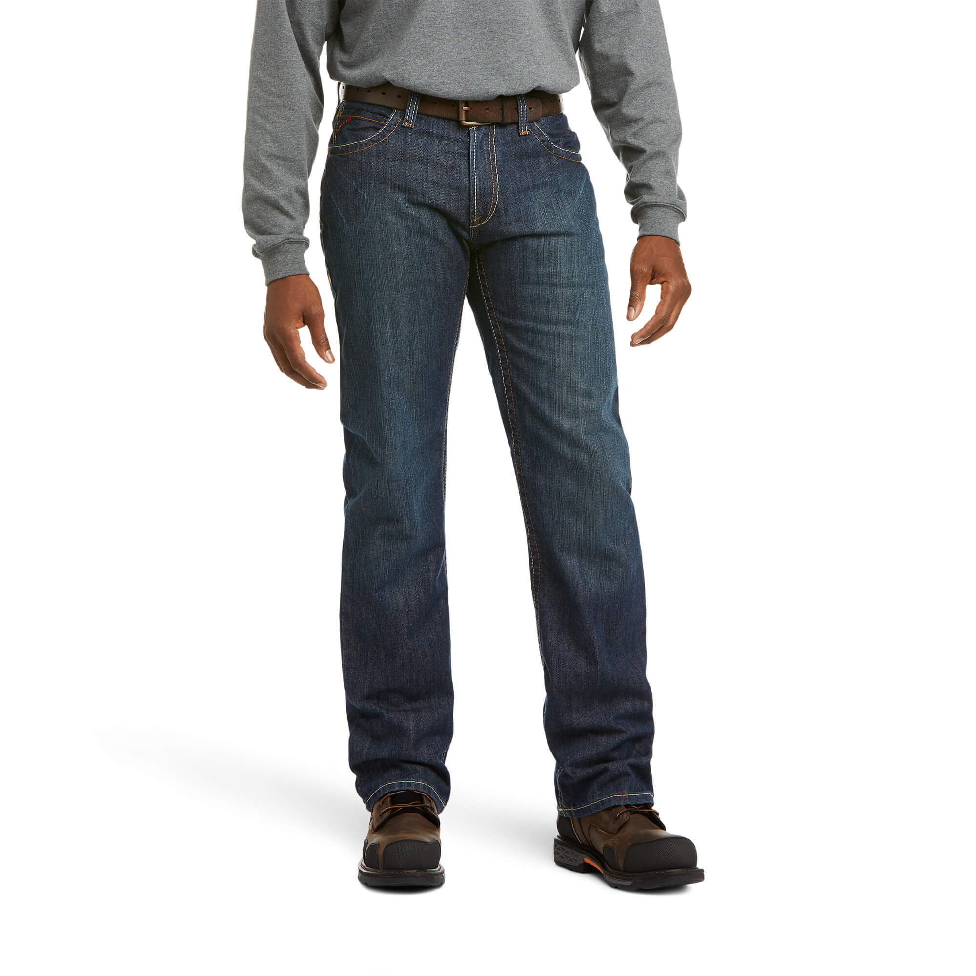 Ariat Flame-Resistant M4 Relaxed Basic Boot-Cut Jeans for Men  - Shale - 36x34