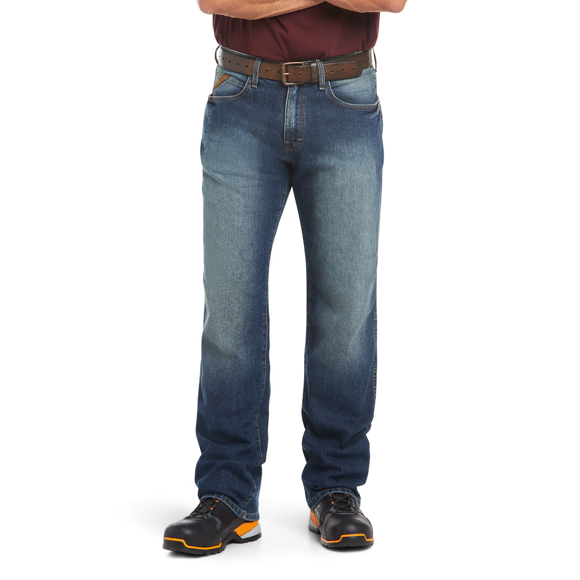 Ariat Rebar M3 Loose DuraStretch Basic Stackable Straight-Leg Jeans for Men - Sierra - 32x38