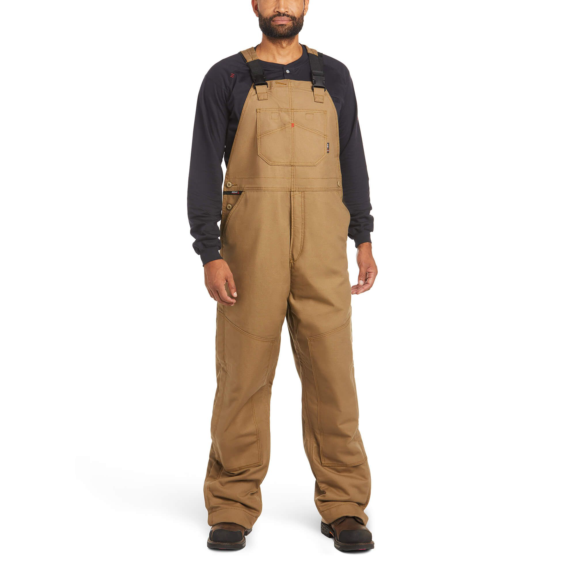 Image of Ariat Flame-Resistant Insulated Bib Overalls 2.0 for Men - Brown - S - 30