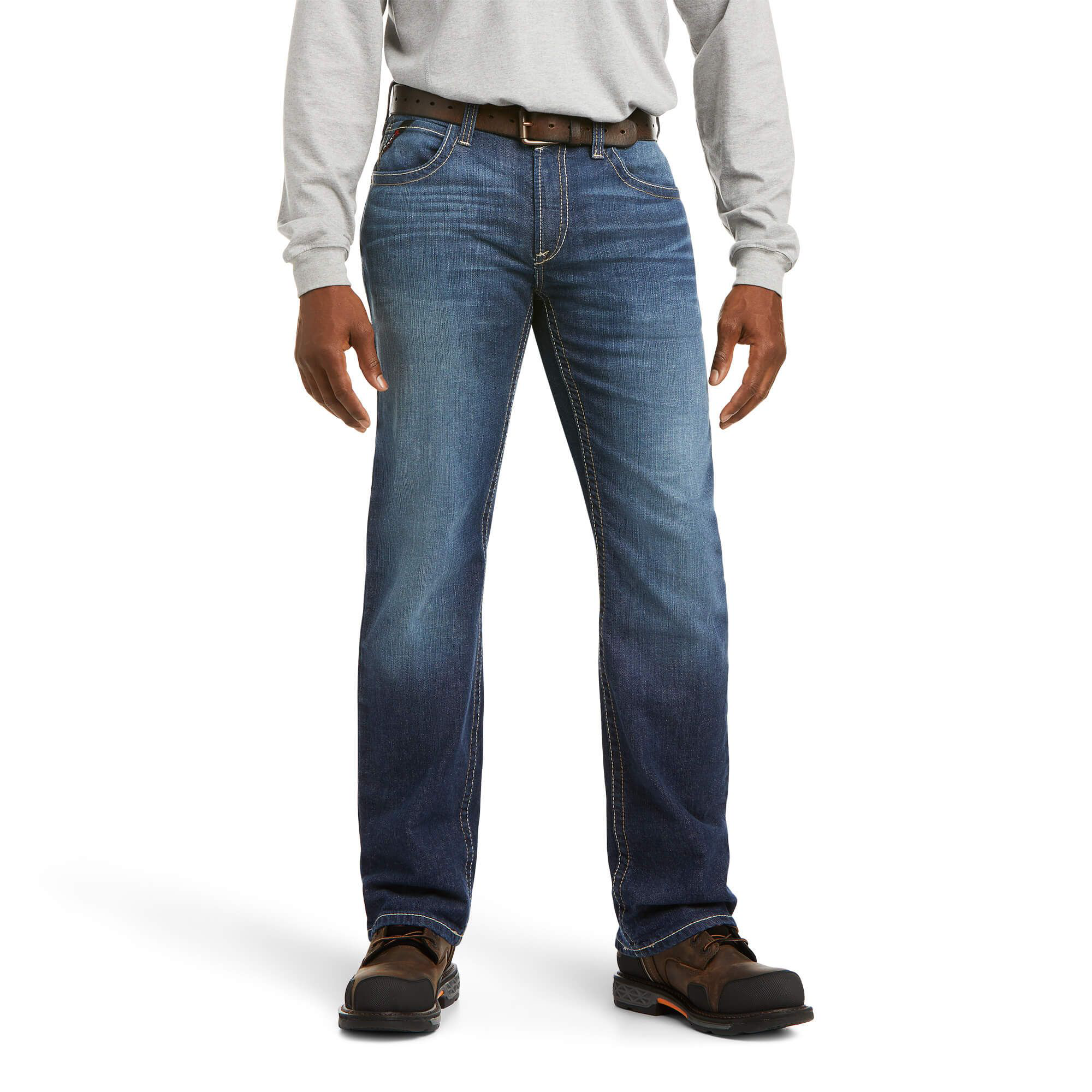 Ariat FR M5 Straight DuraStretch Truckee Stackable Straight Leg Jeans for Men - Ryley - 40x32