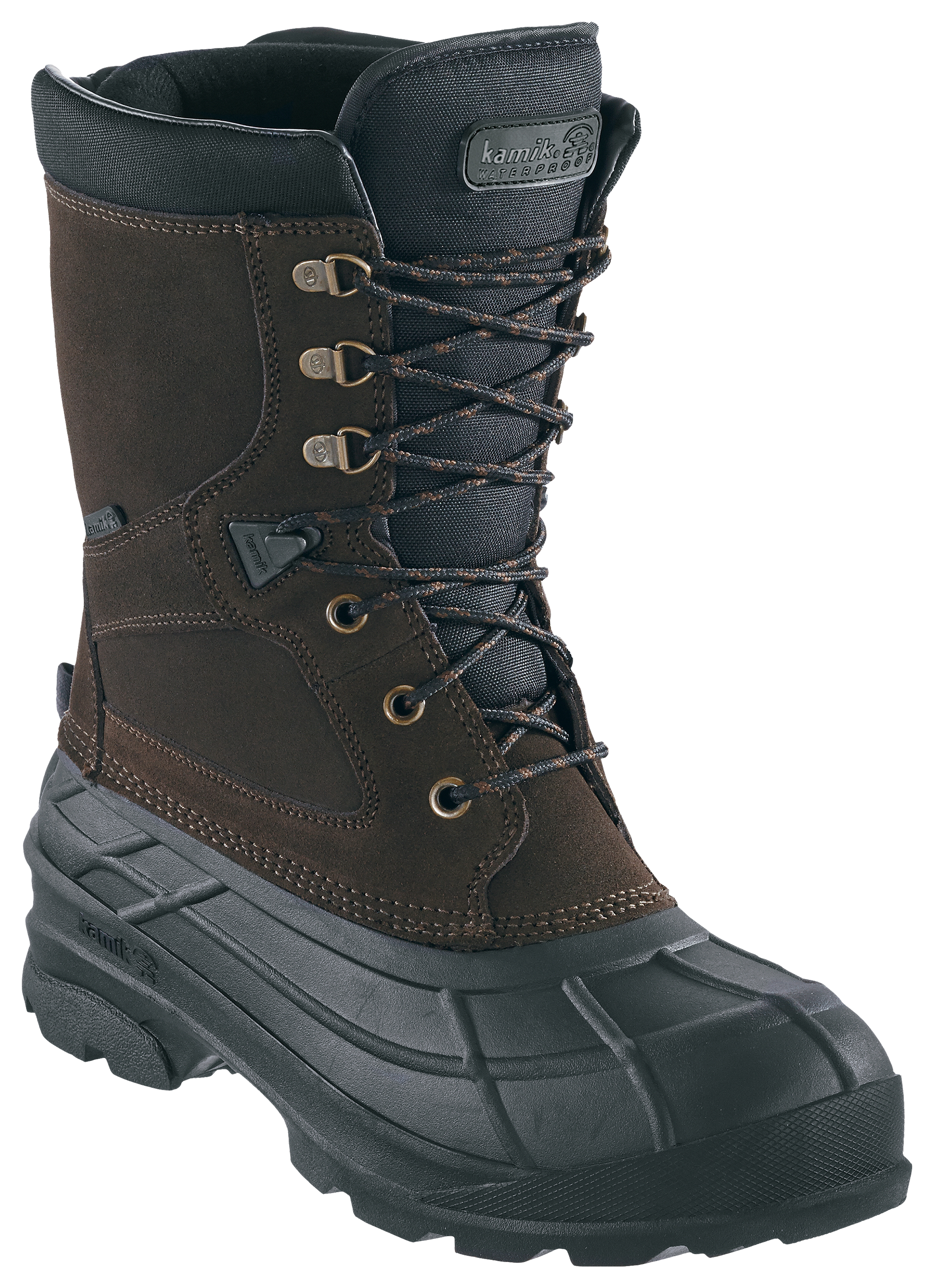 Image of Kamik Nation Wide Insulated Waterproof Pac Boots for Men - Dark Brown - 8W