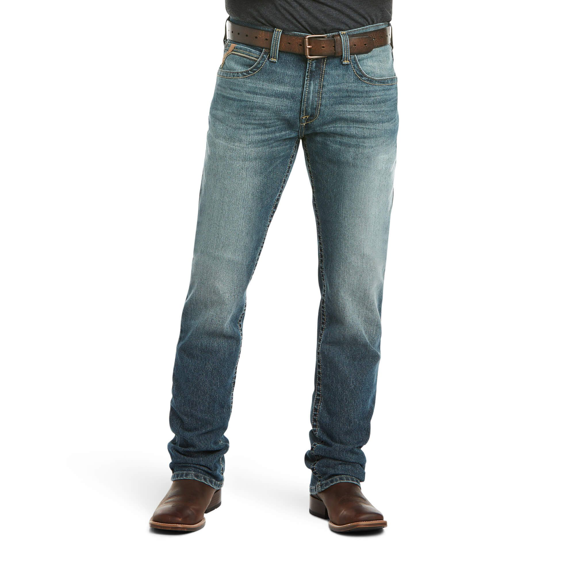 Image of Ariat M4 Low-Rise Stretch Stockton Stackable Straight-Leg Jeans for Men