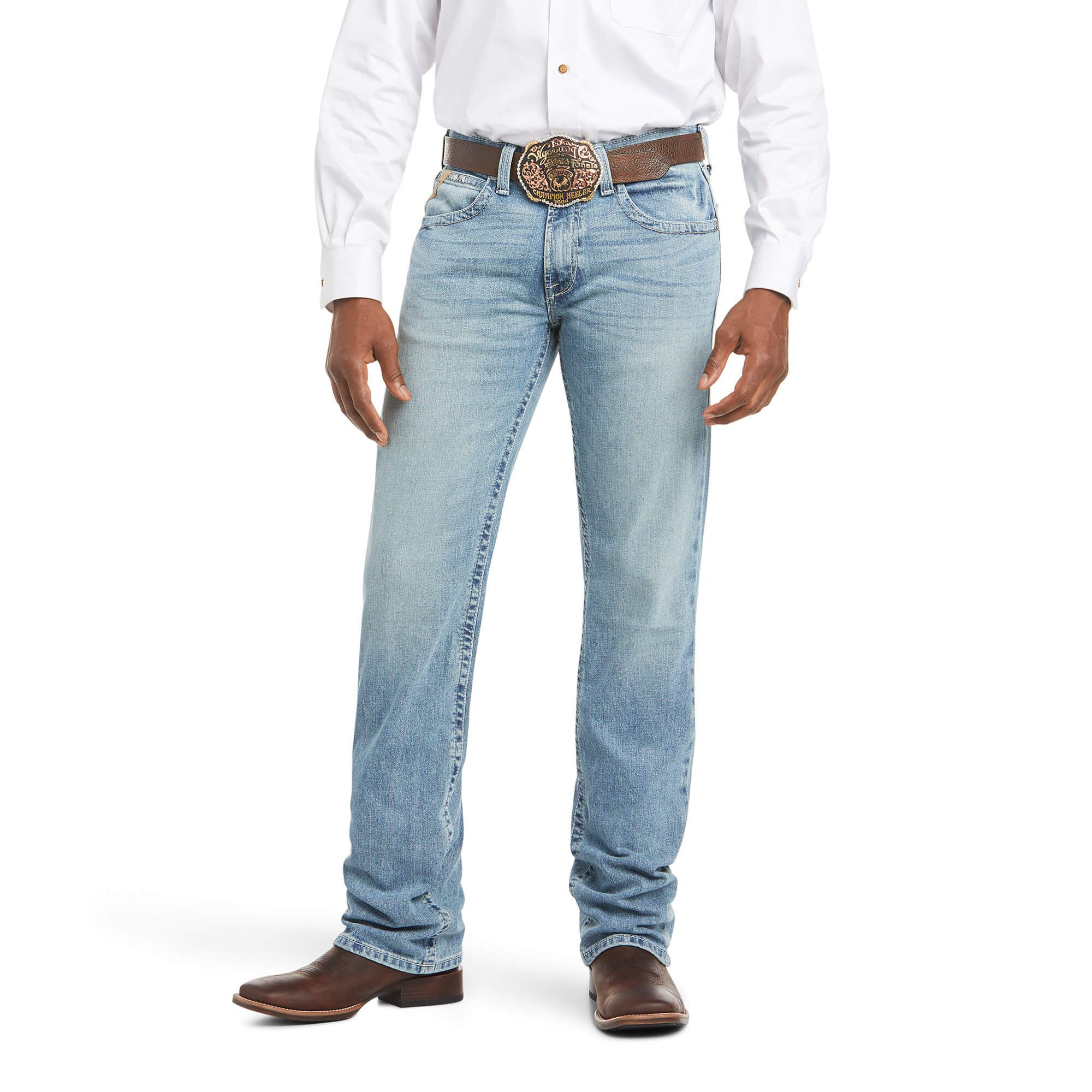 Ariat M5 Slim Stirling Stackable Straight Leg Jeans for Men - Nolin - 34x38