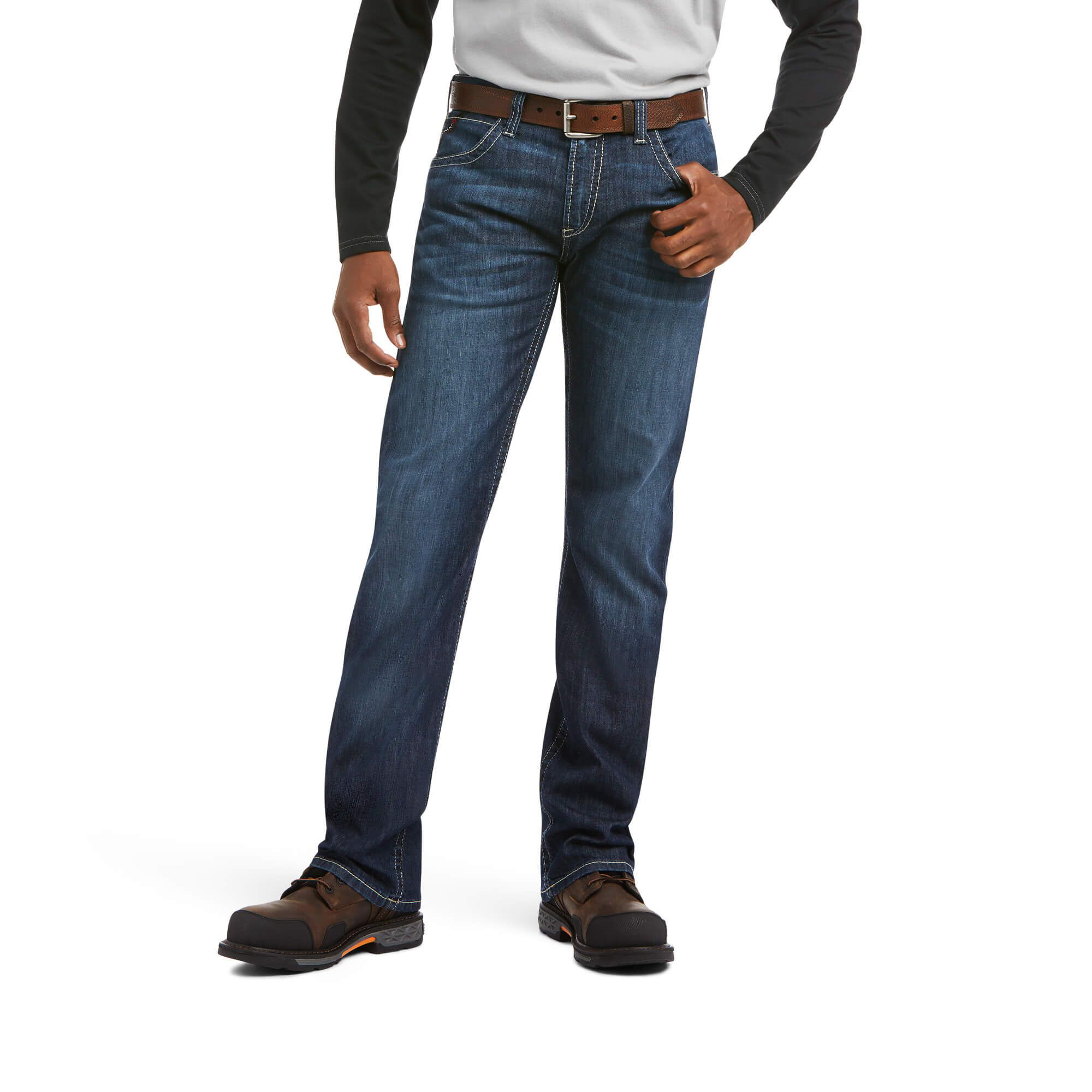 Ariat Flame-Resistant DuraLight Stretch Coltrane Straight-Leg Jeans for Men - Billings - 44x30