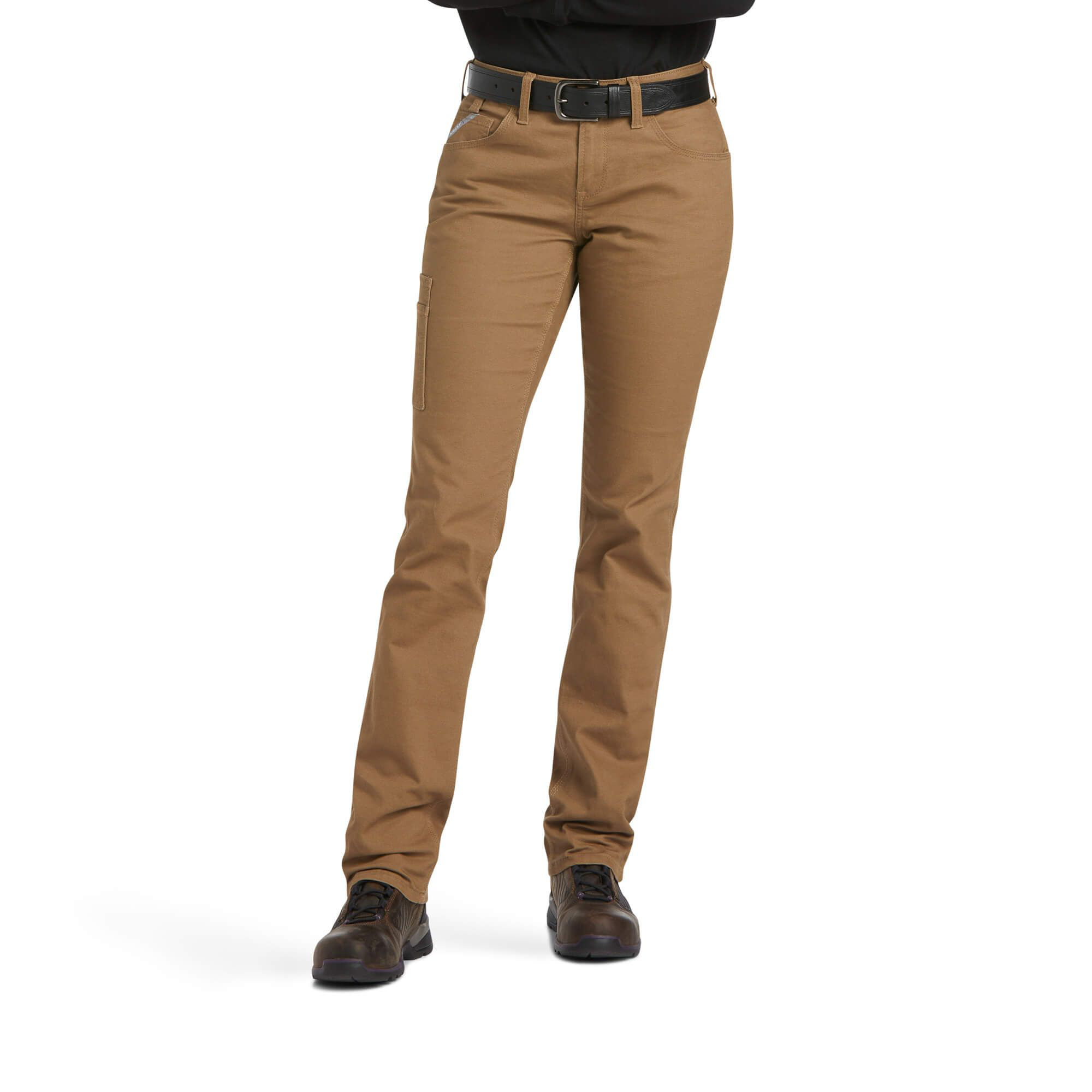 Ariat Rebar DuraStretch Made Tough Straight-Leg Pants for Ladies - Beige/Khaki - 32 - Long