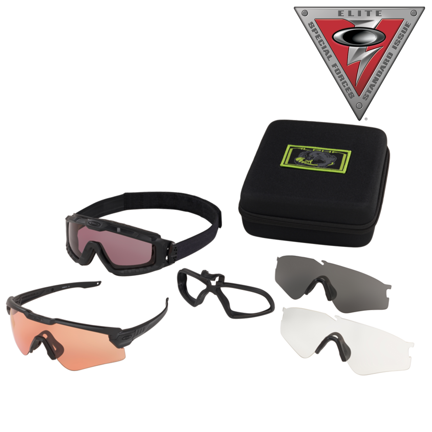 Image of Oakley SI Ballistic M Frame ALPHA Array/Halo Goggle OO9296 Clear, Grey, Prizm TR22/TR45 Operator Kit - Matte Black - XX-Large