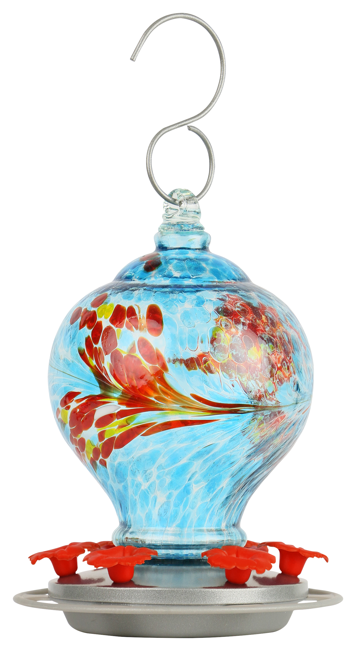 Image of Nature's Way Artisan Gravity Spring Hummingbird Feeder - Light Blue