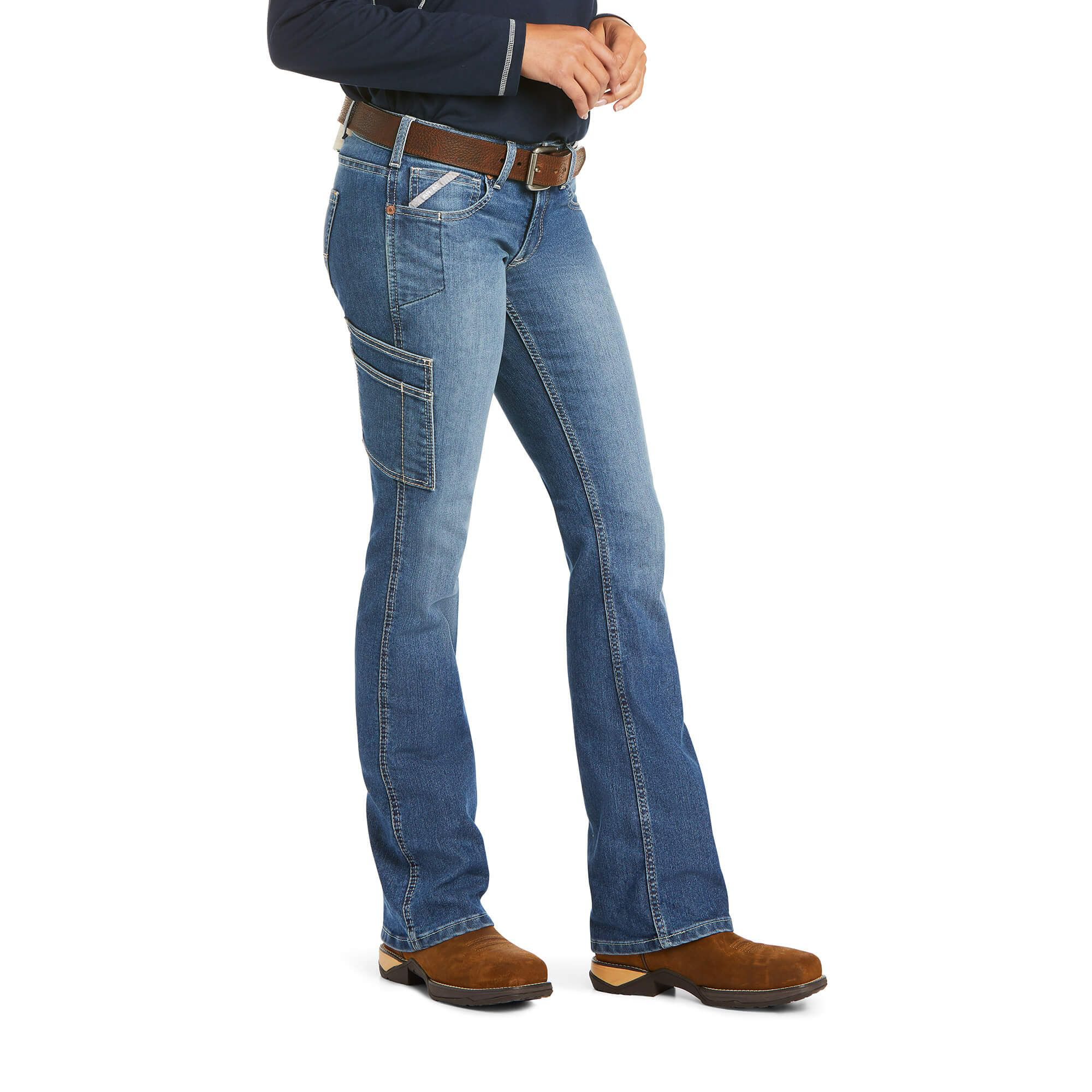 Ariat Rebar DuraStretch Raven Boot-Cut Jeans for Ladies - Sofia - 16W - Regular