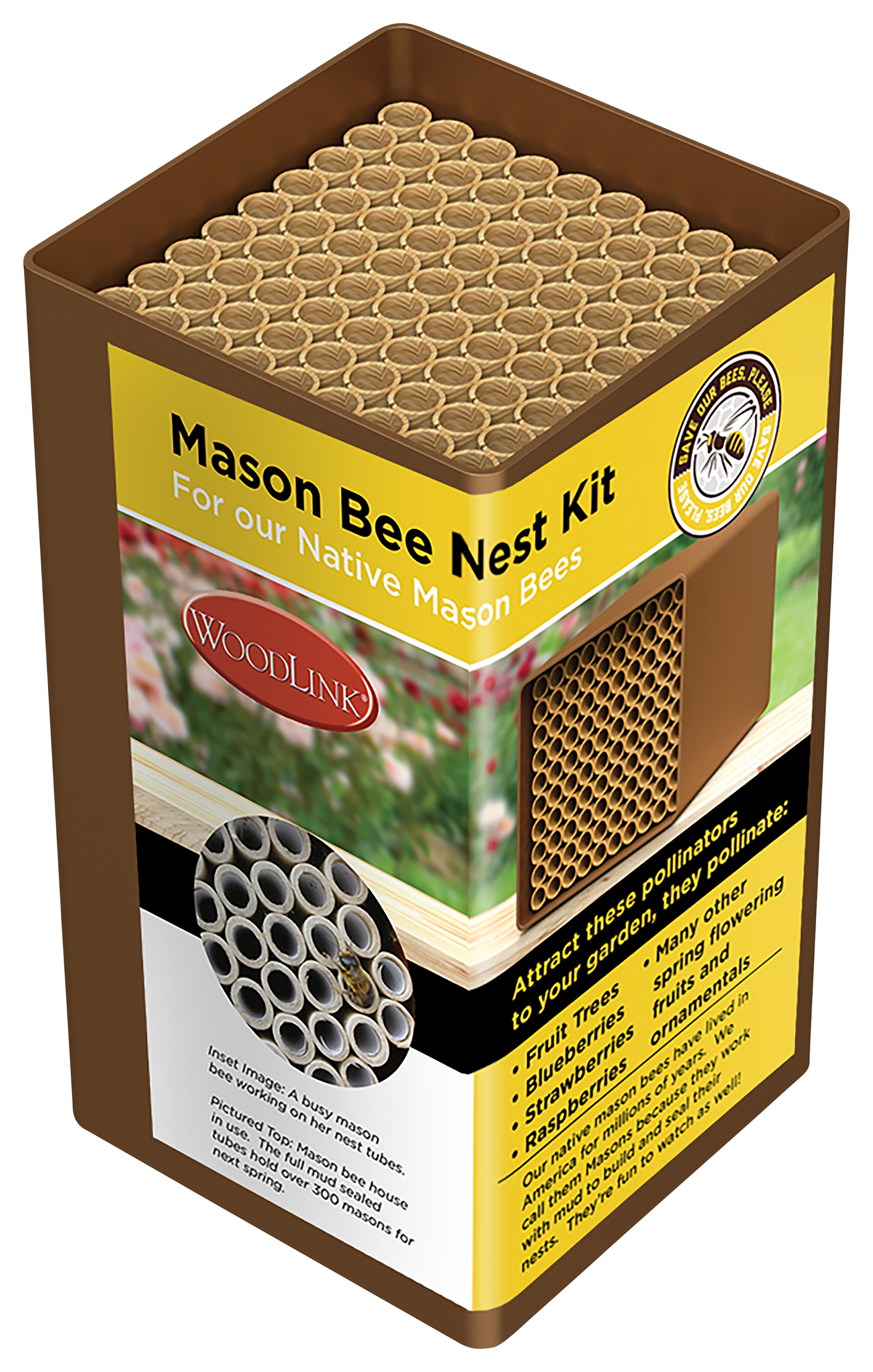 Image of WoodLink Replacement Mason Bee Fiberboard Nesting Tubes