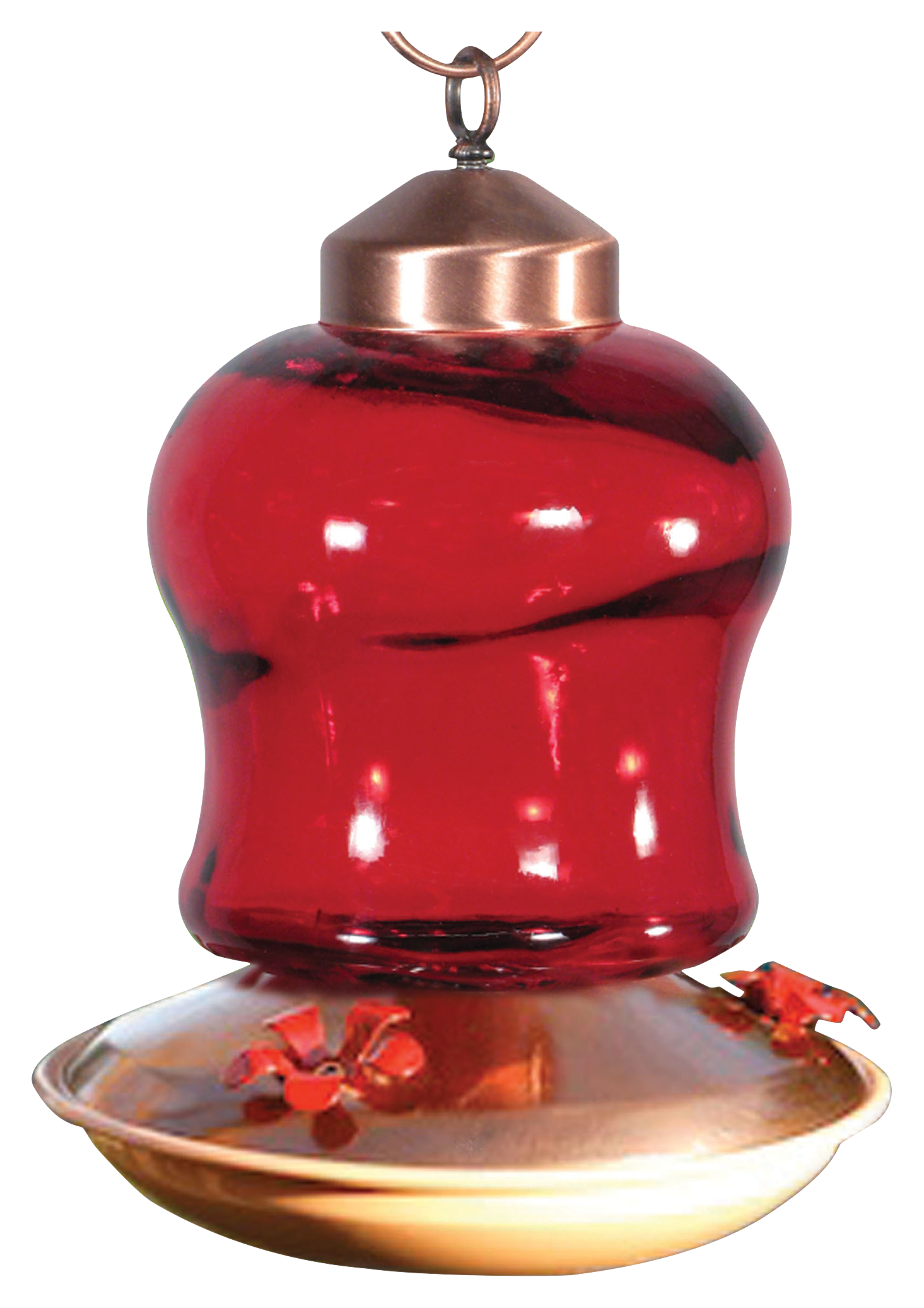 Image of WoodLink Ruby Glass Hummingbird Feeder