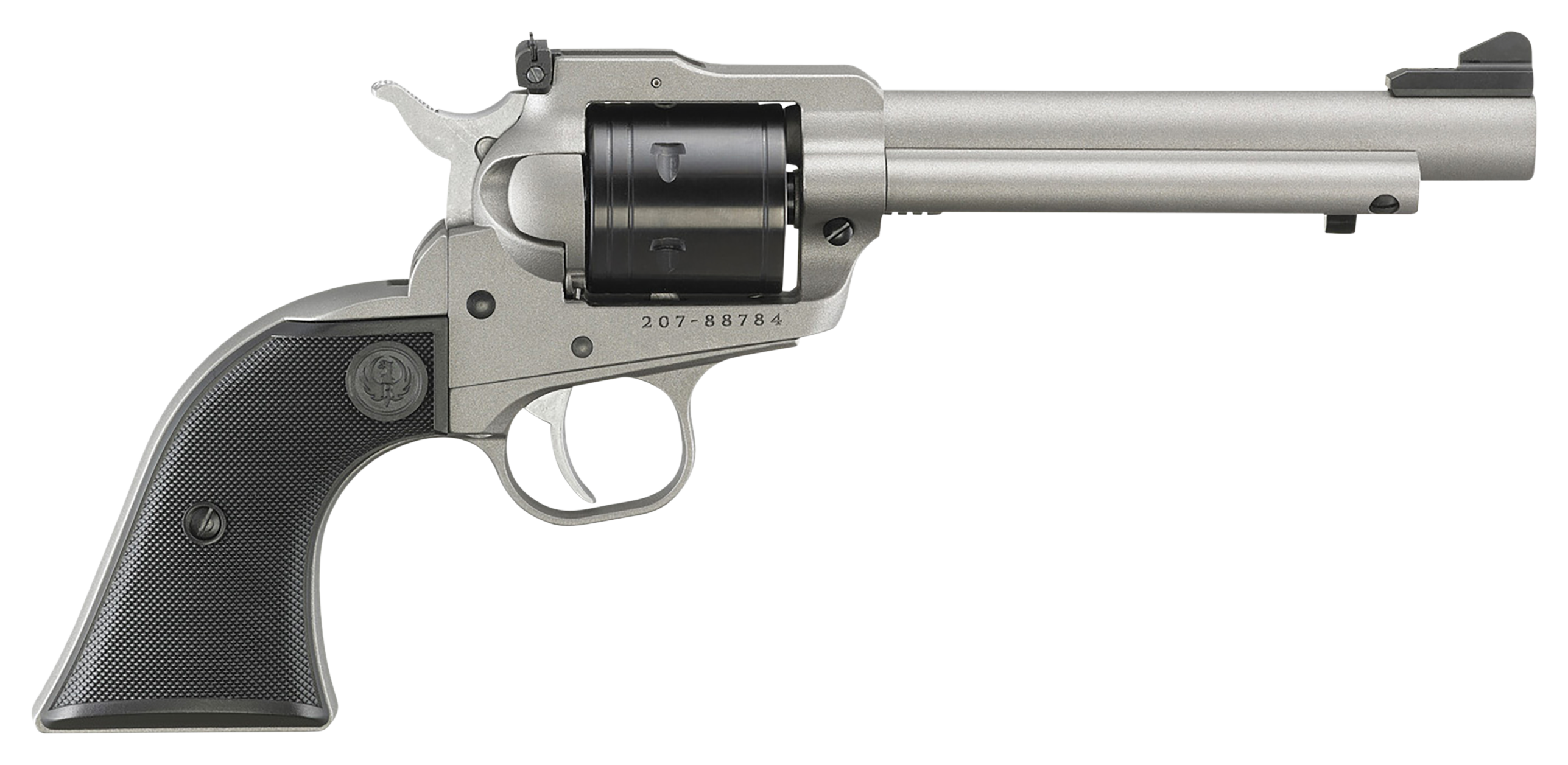 Image of Ruger Super Wrangler Single-Action Rimfire Revolver - Silver Cerakote - Black