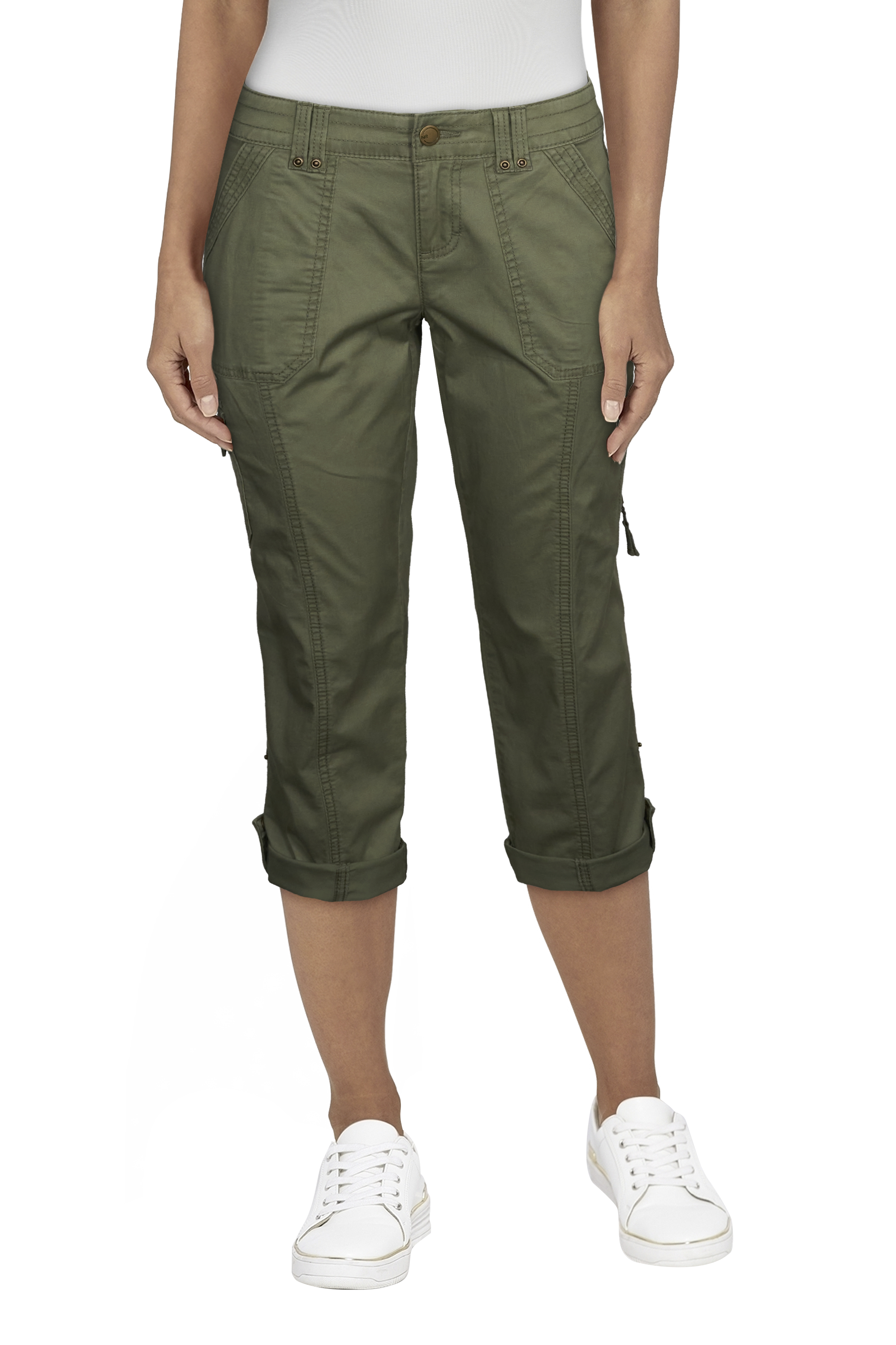 NATURAL REFLECTIONS Camper Cargo Crop Pants for Ladies
