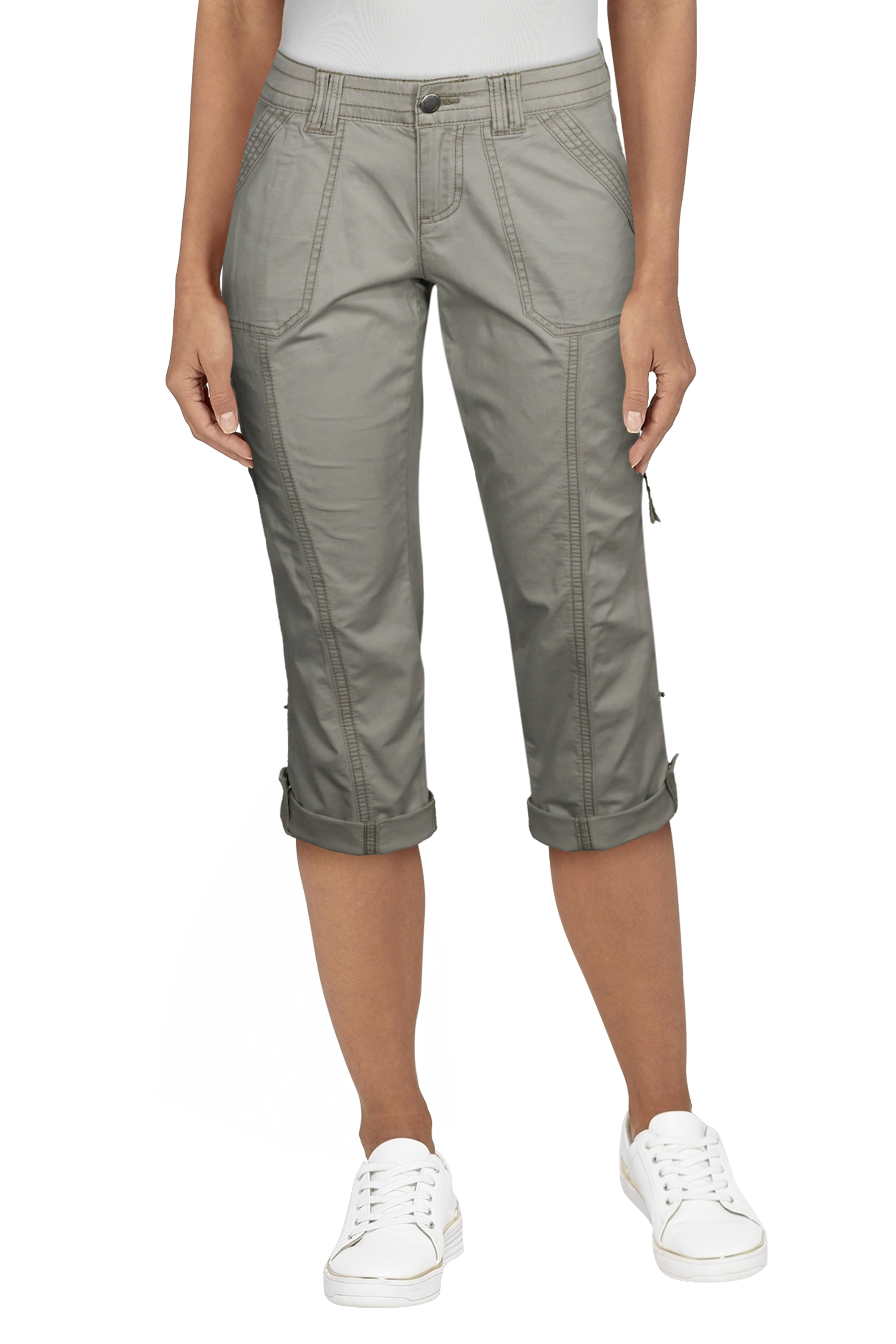 Image of Natural Reflections Camper Cargo Crop Pants - Rock Ridge