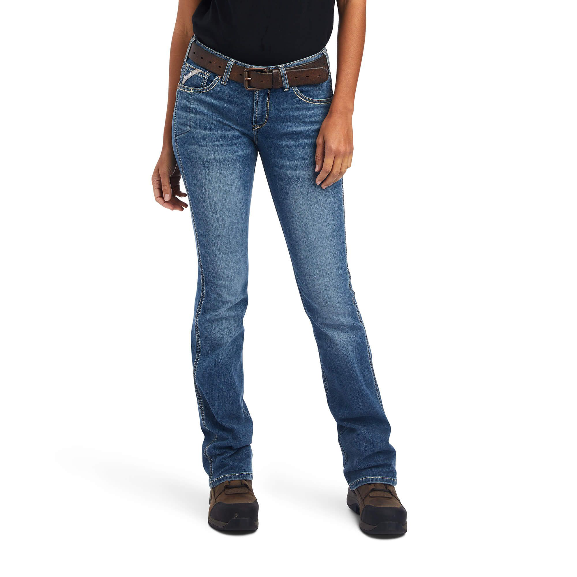 Ariat Rebar Riveter Boot Cut Jeans for Ladies - Malibu - 29 - Regular