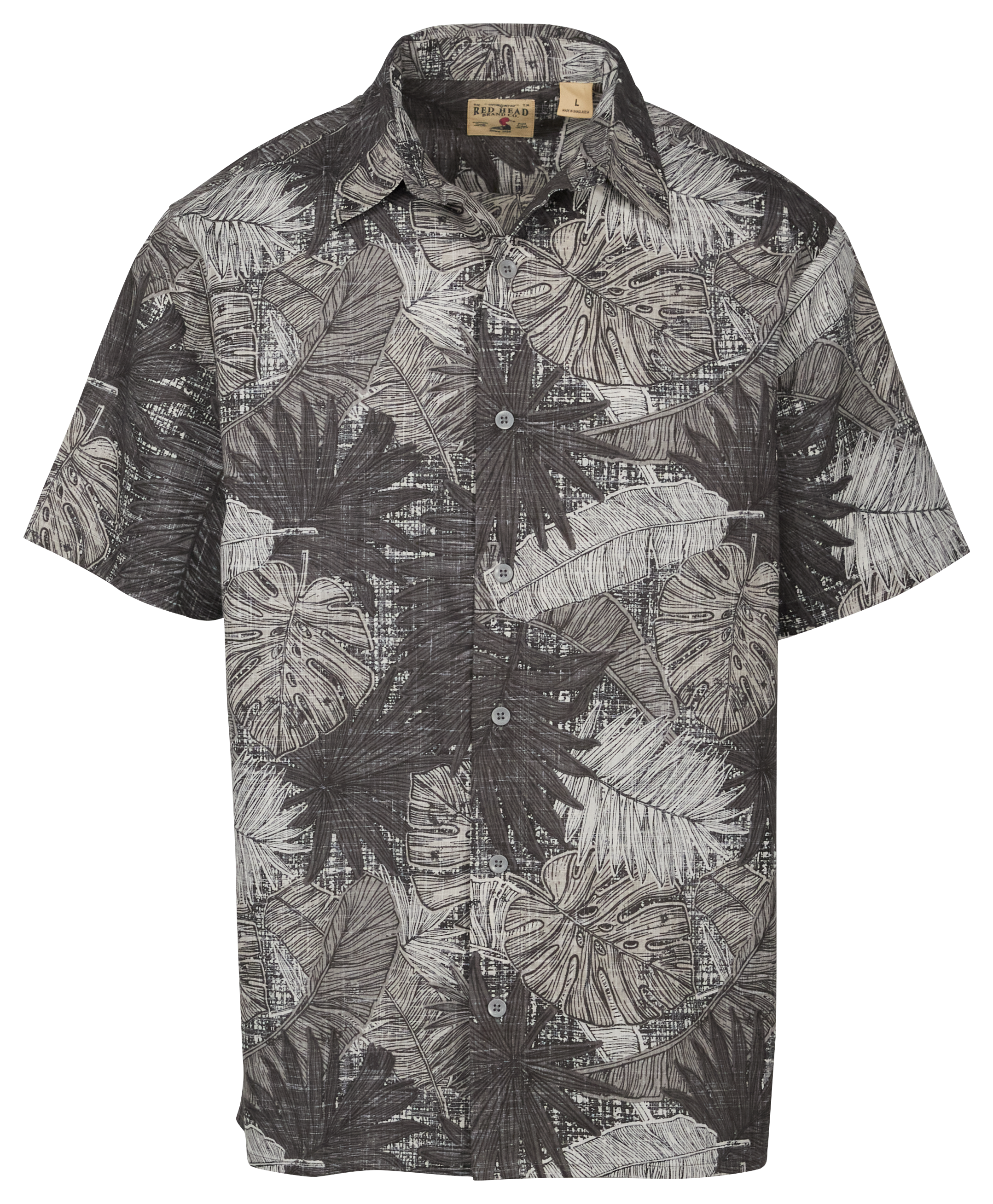 REDHEAD Crosshatch Printed Short-Sleeve Button-Up Shirt for Men
