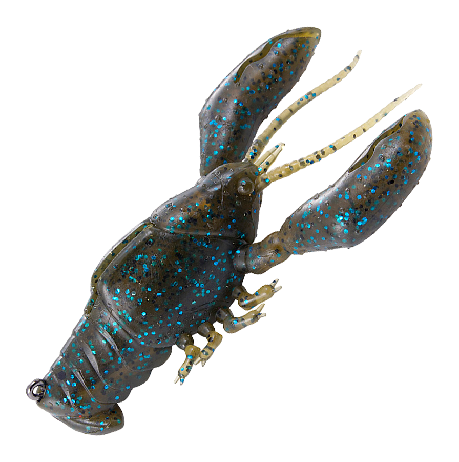 Image of Megabass Sleeper Craw - Green Pumpkin/Blue Flake