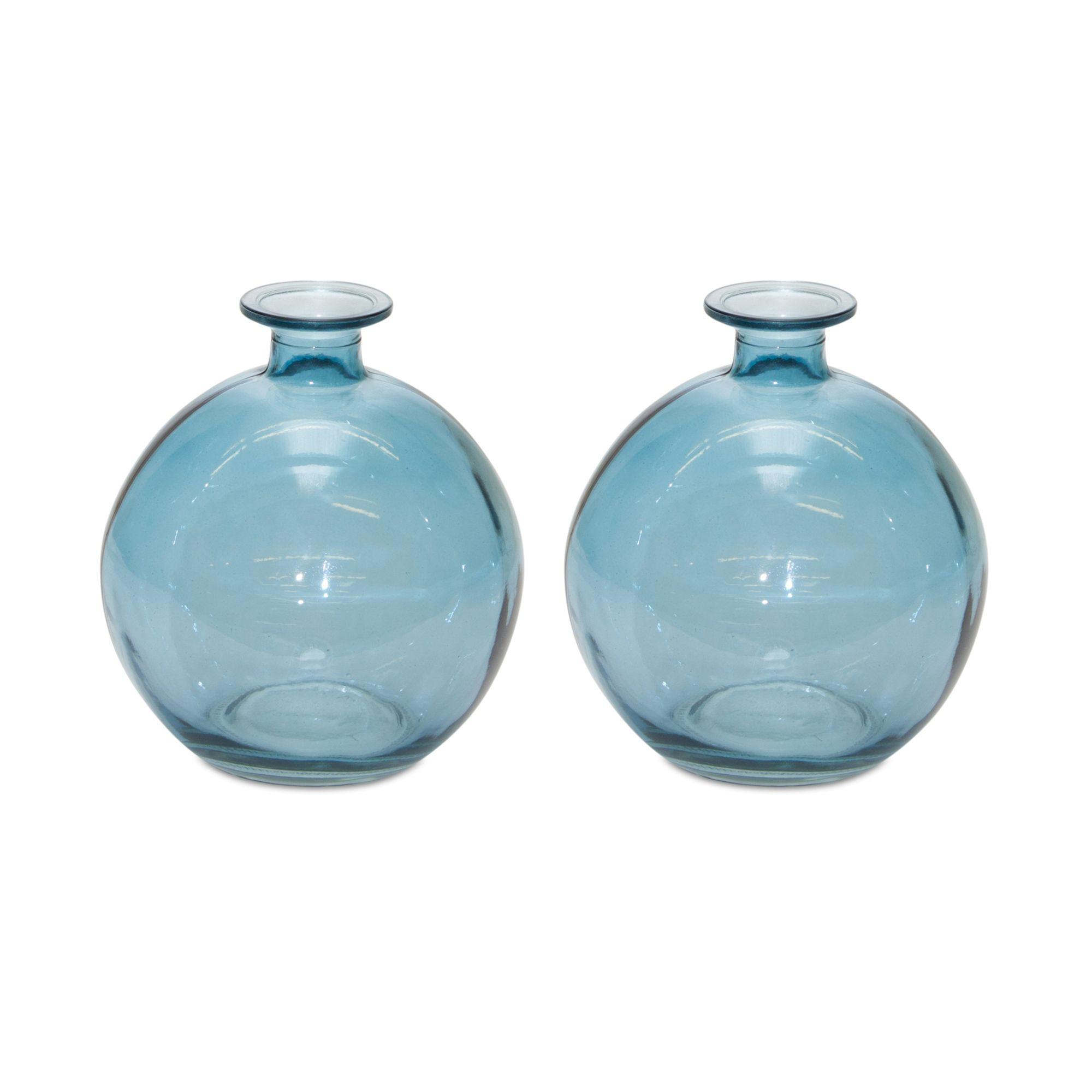 Image of Melrose International Glass Bubble Vase Set of 2