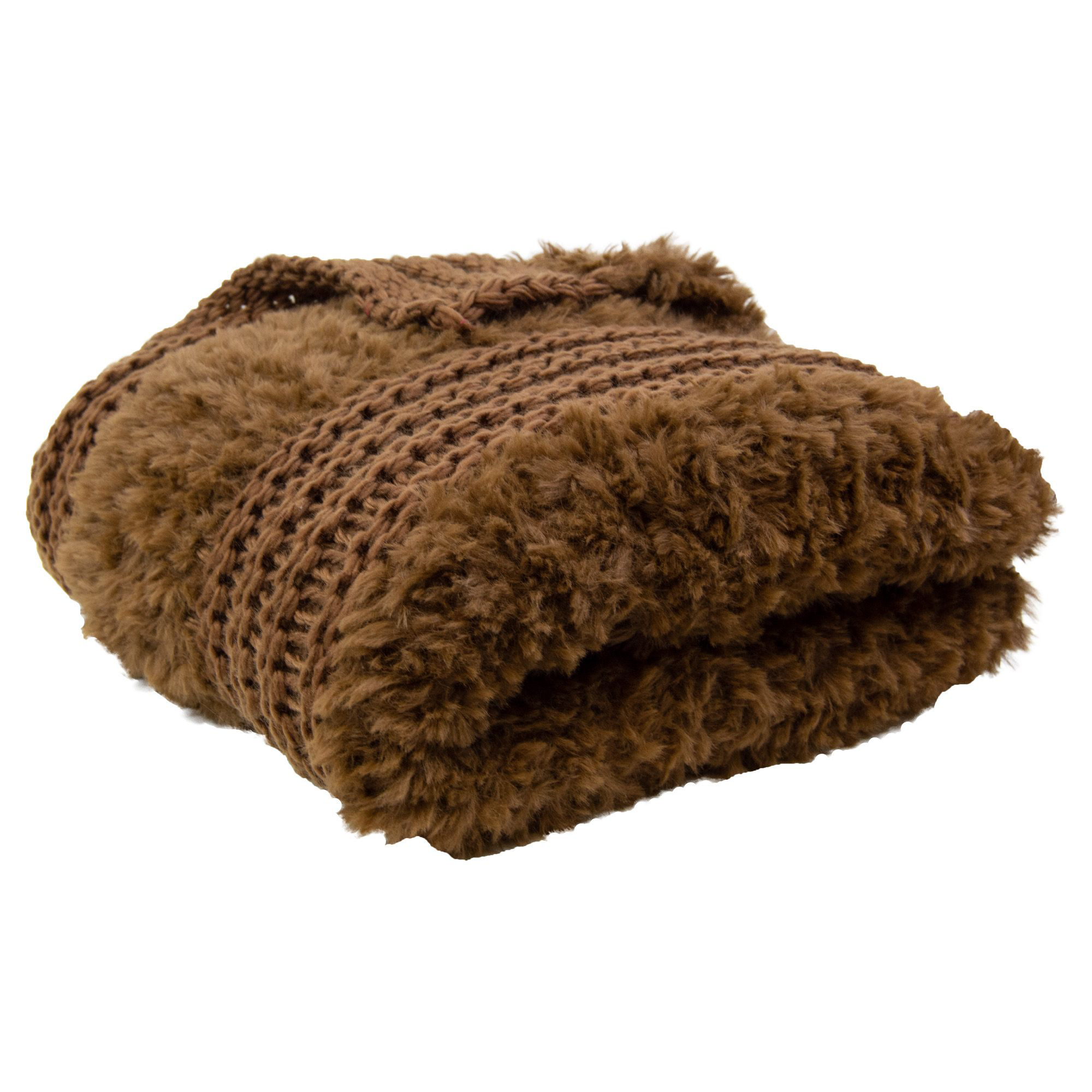 Image of Donna Sharp Plush Knit Throw - Tobacco