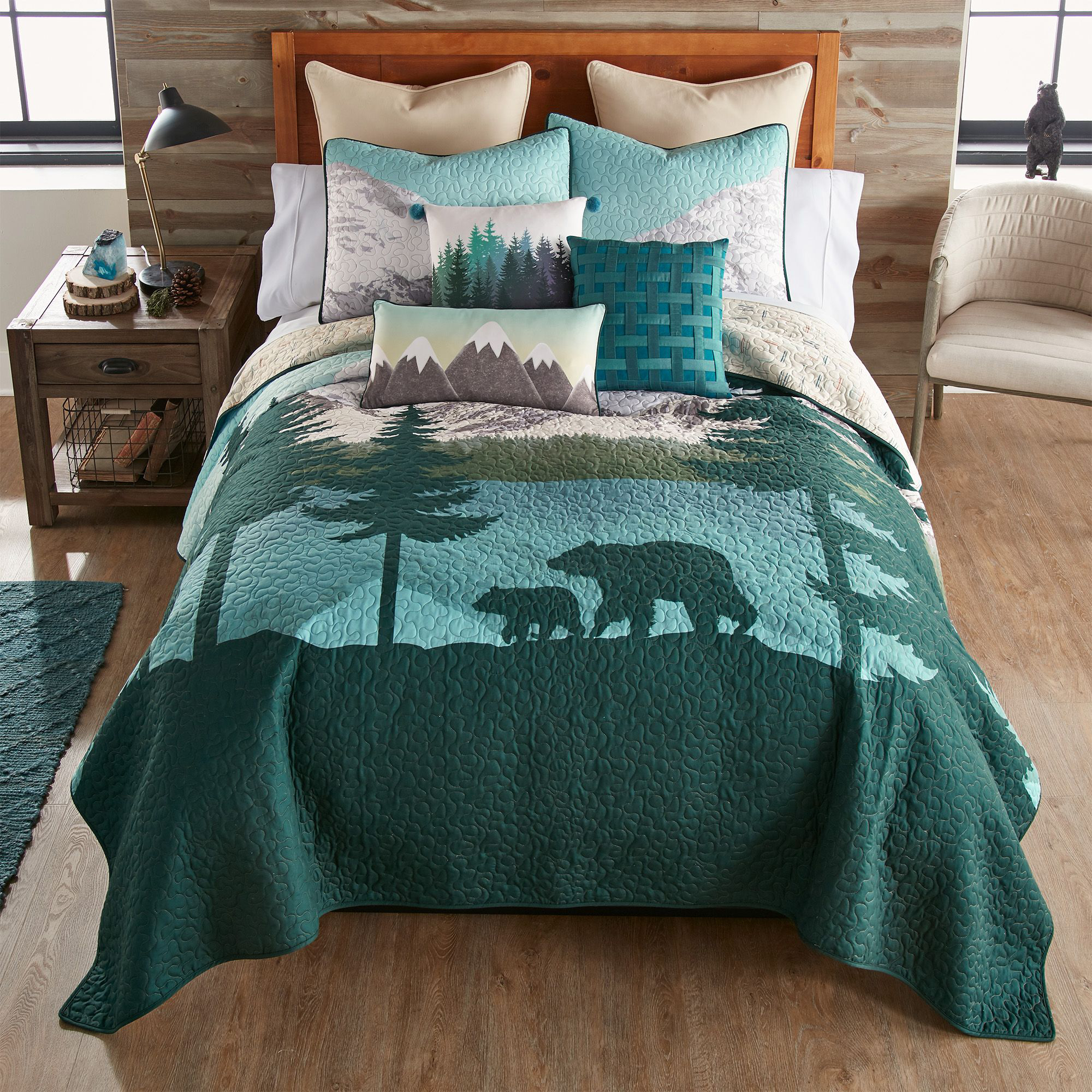 Image of Donna Sharp Bear Mountain 3-Piece Quilted Bedding Set