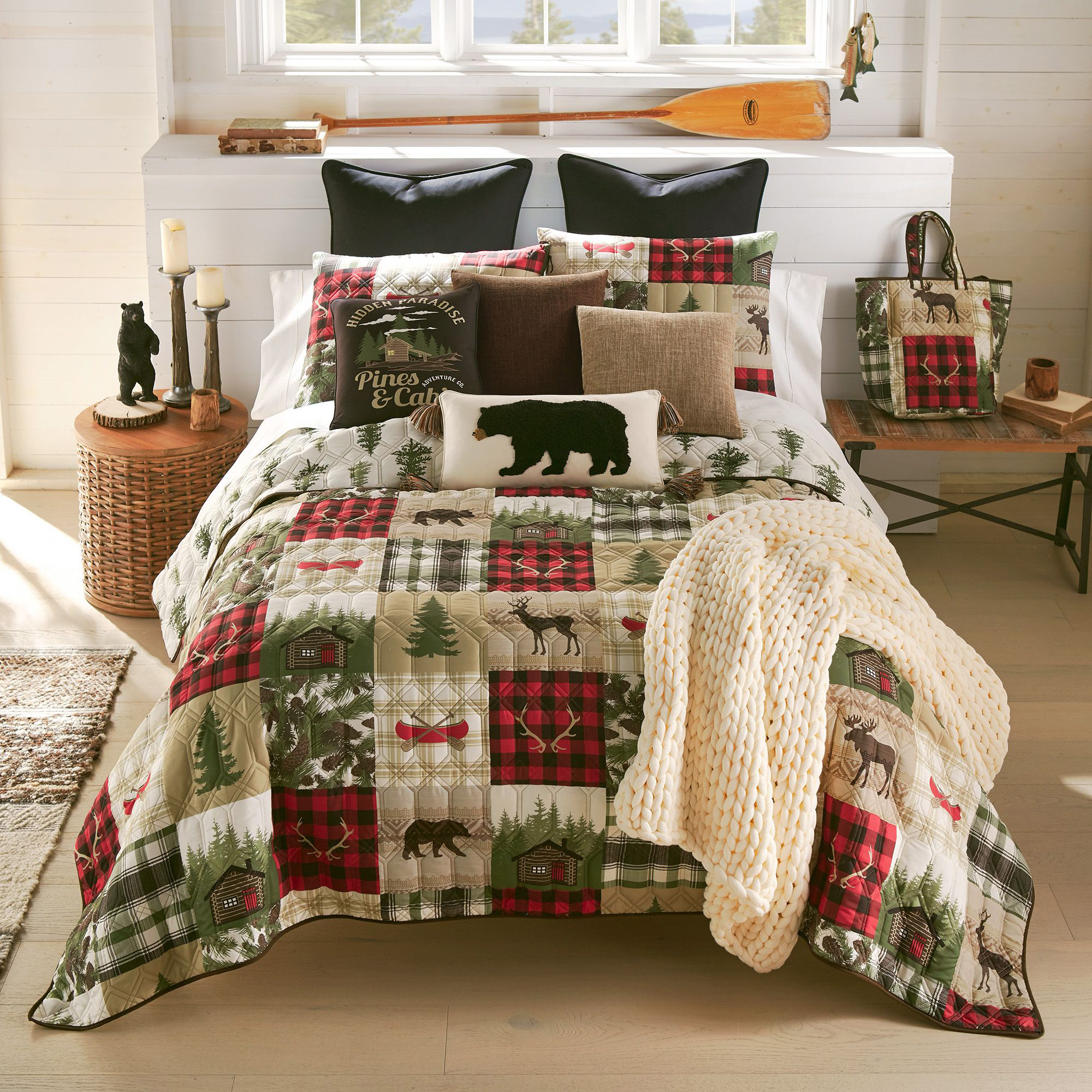 Image of Your Lifestyle by Donna Sharp Cedar Lodge Lightweight Quilted Bedding Set - Queen