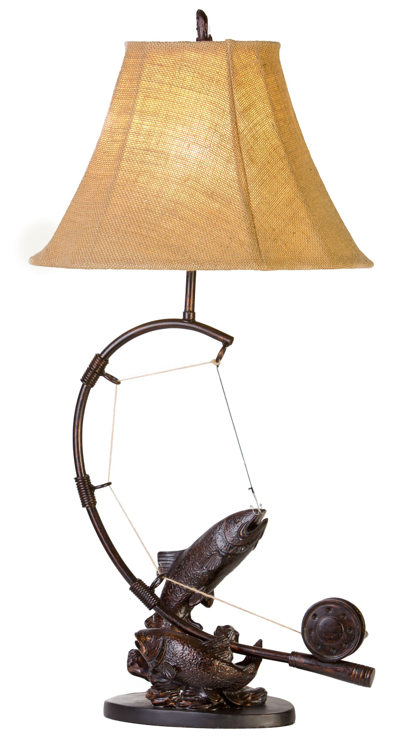 Vintage Direct Fly Rod Trout Table Lamp