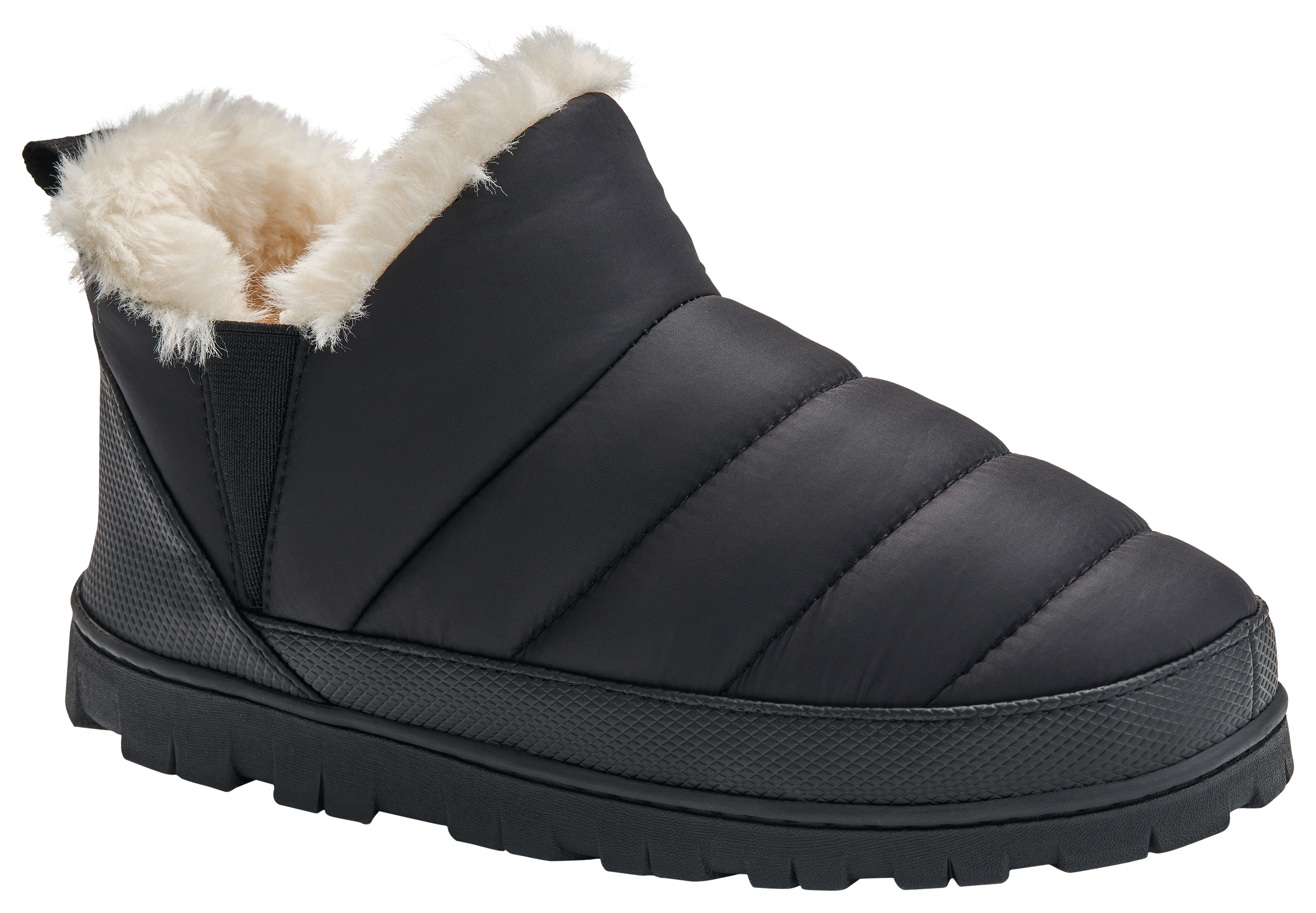 Image of Natural Reflections Quilted Nylon Booties - Black - 10M