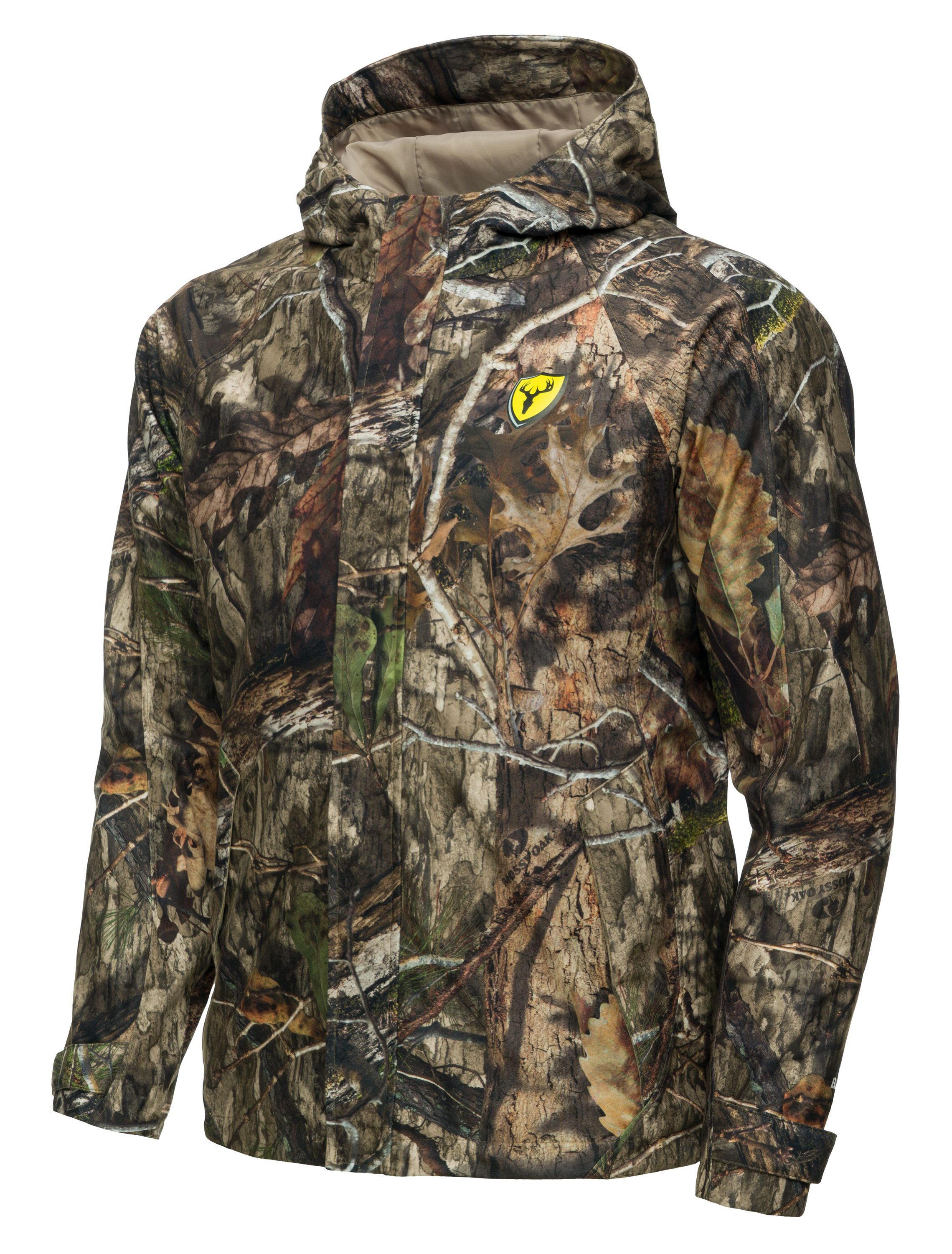 Image of Blocker Outdoors Drencher Jacket with Hood for Men - Mossy Oak Country DNA - M