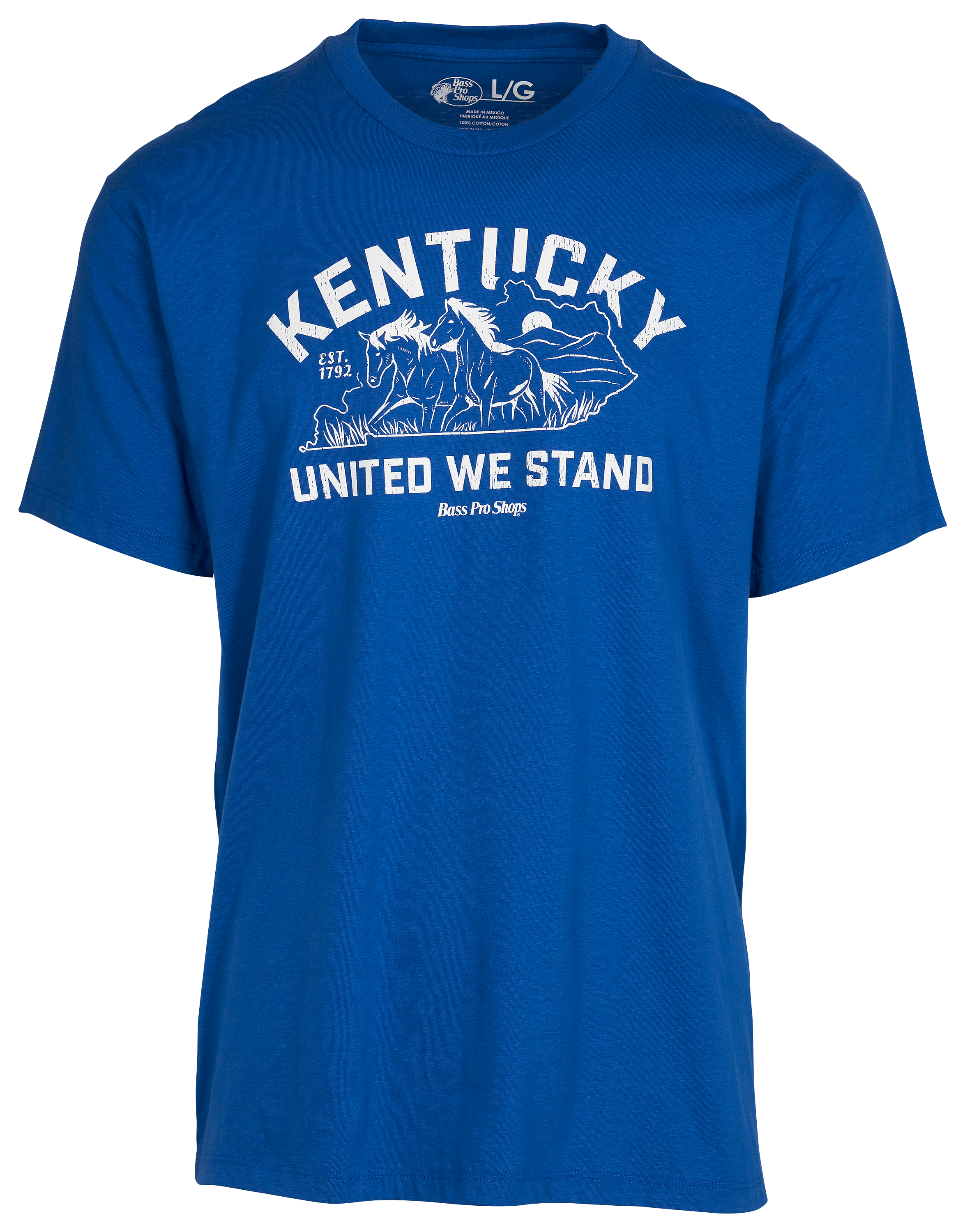 Image of Bass Pro Shops Kentucky Wild Horses Short-Sleeve T-Shirt for Men - Royal Blue