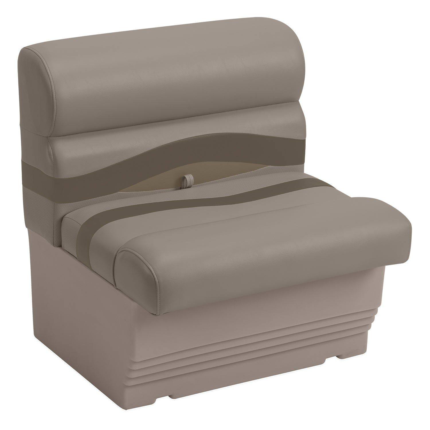 Wise Premier Series Pontoon Furniture 27'' Bench Seat with Base - Mocha Java/Mushroom/Cafe