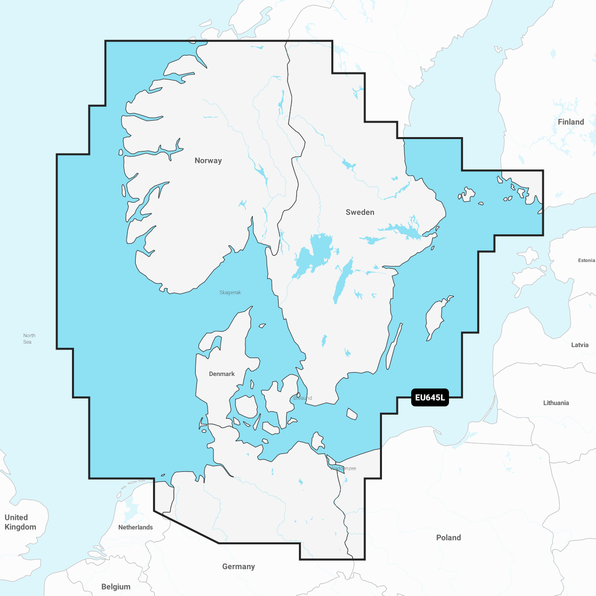 Image of Navionics Electronic Marine Charts for Chartplotters - Skagerrak & Kattegat